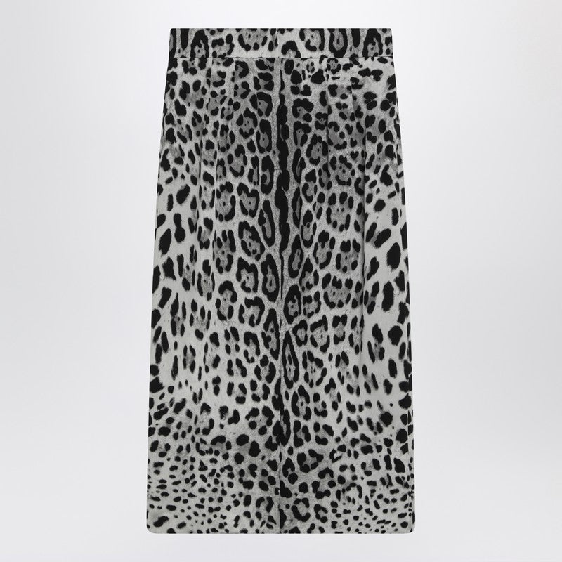 Dolce & Gabbana Silk Leopard Print Pencil Skirt Glam Steals