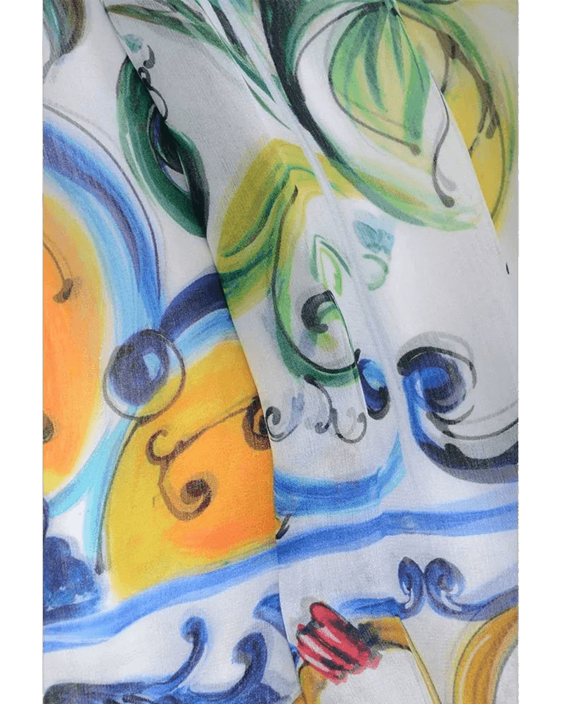 Dolce & Gabbana Silk Maiolica Dress Glam Steals