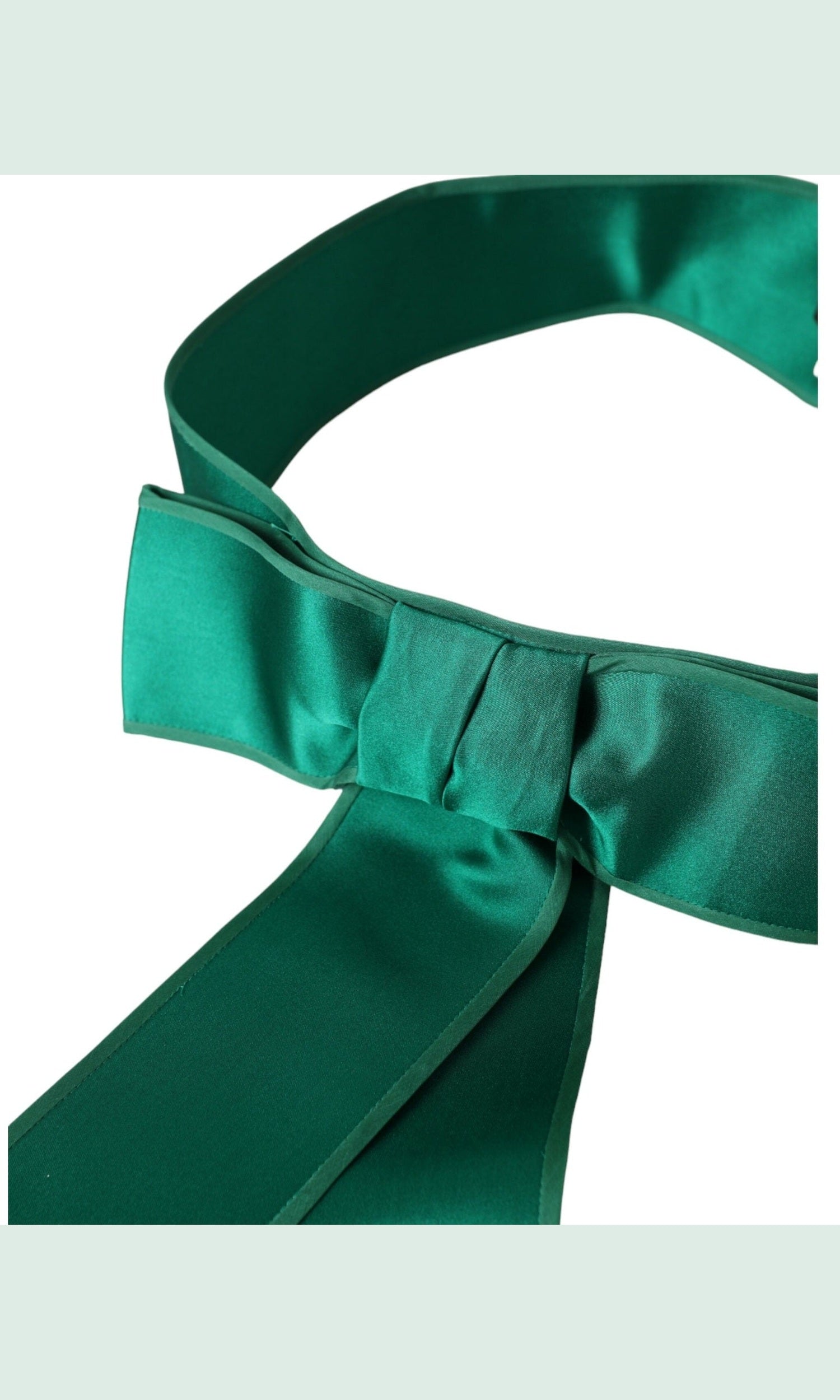 Dolce & Gabbana Silk Satin Waist Women Green Belt Glam Steals