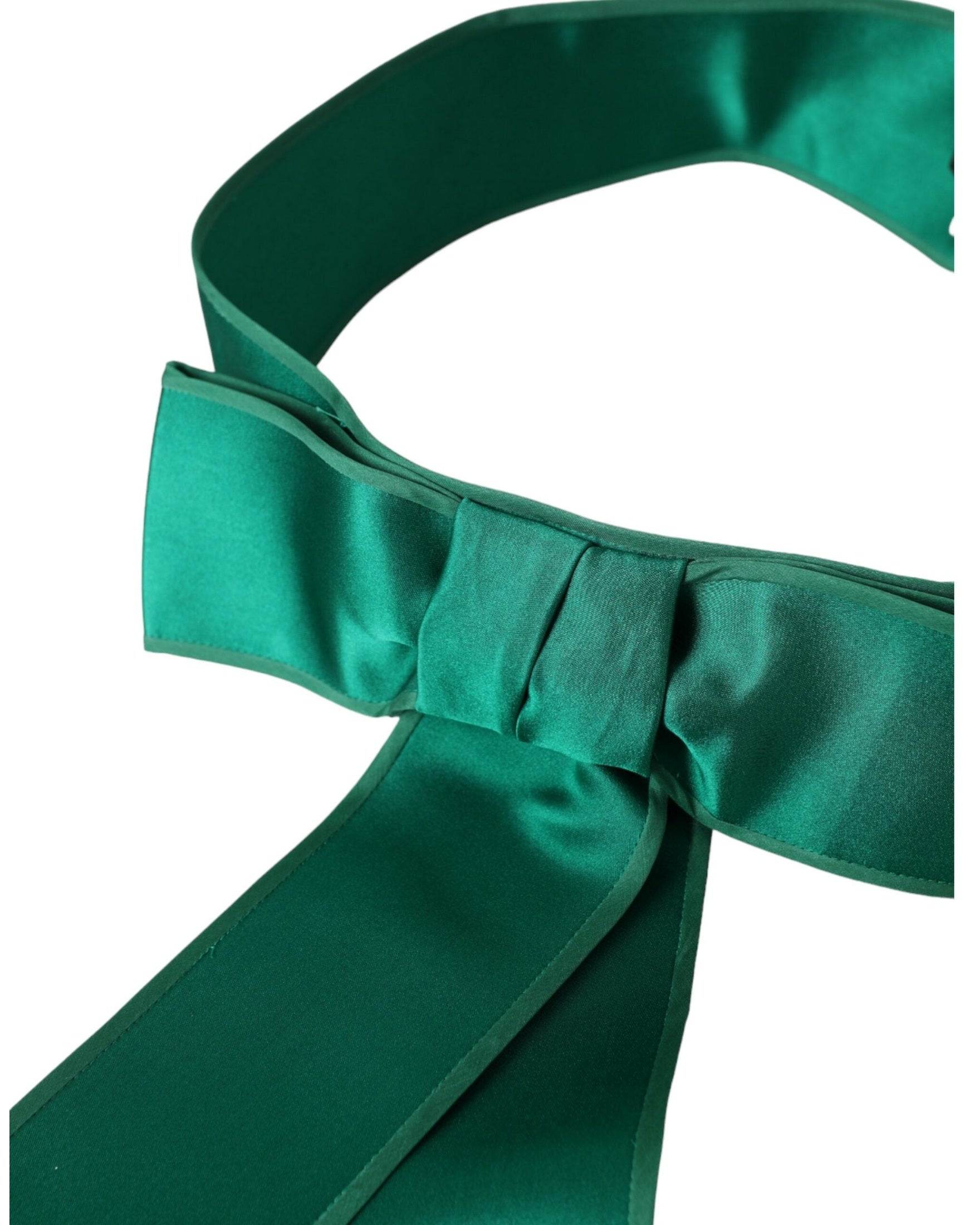 Dolce & Gabbana Silk Satin Waist Women Green Belt Glam Steals