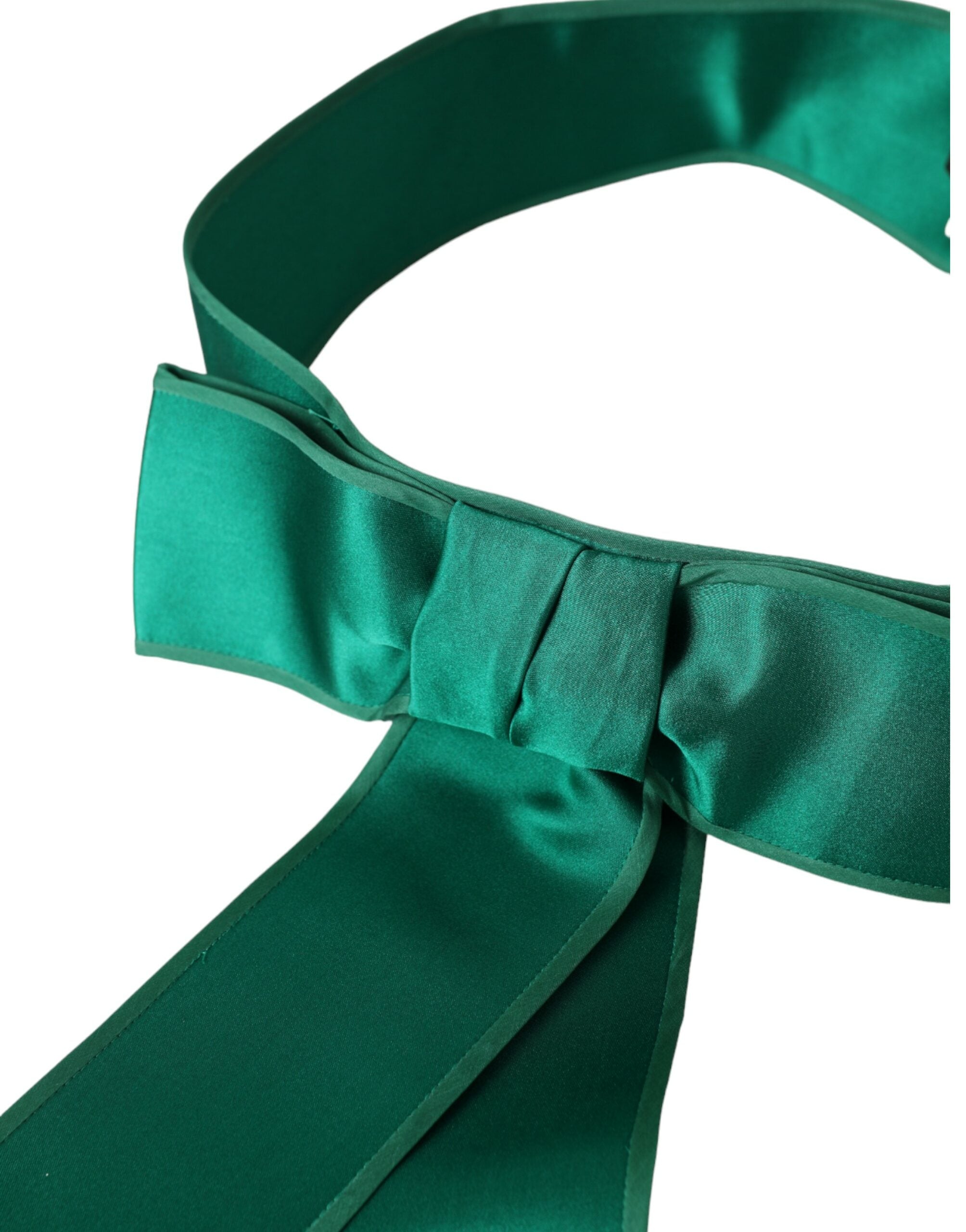 Dolce & Gabbana Silk Satin Waist Women Green Belt Glam Steals