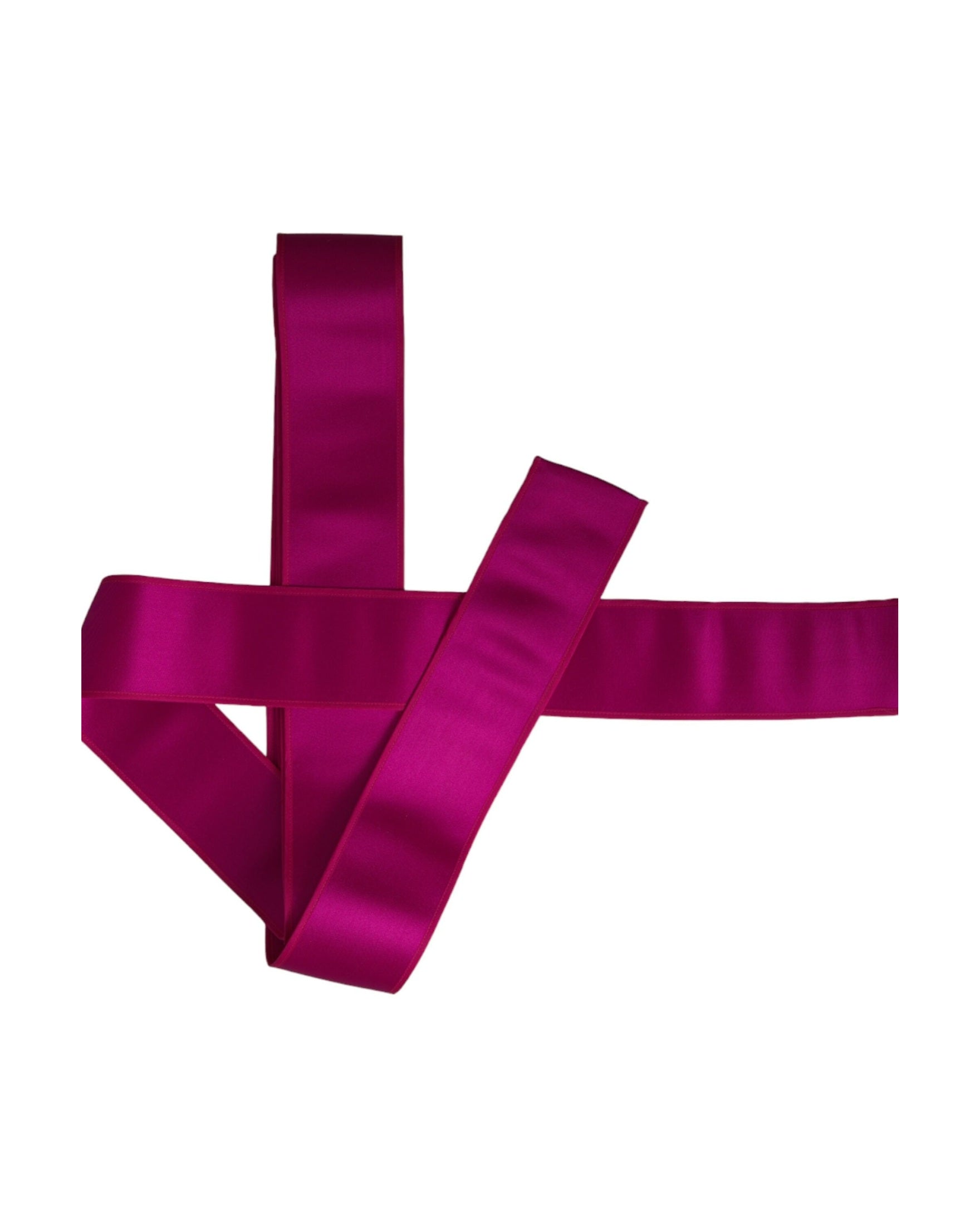 Dolce & Gabbana Silk Waist Women Fuchsia Pink Belt Glam Steals