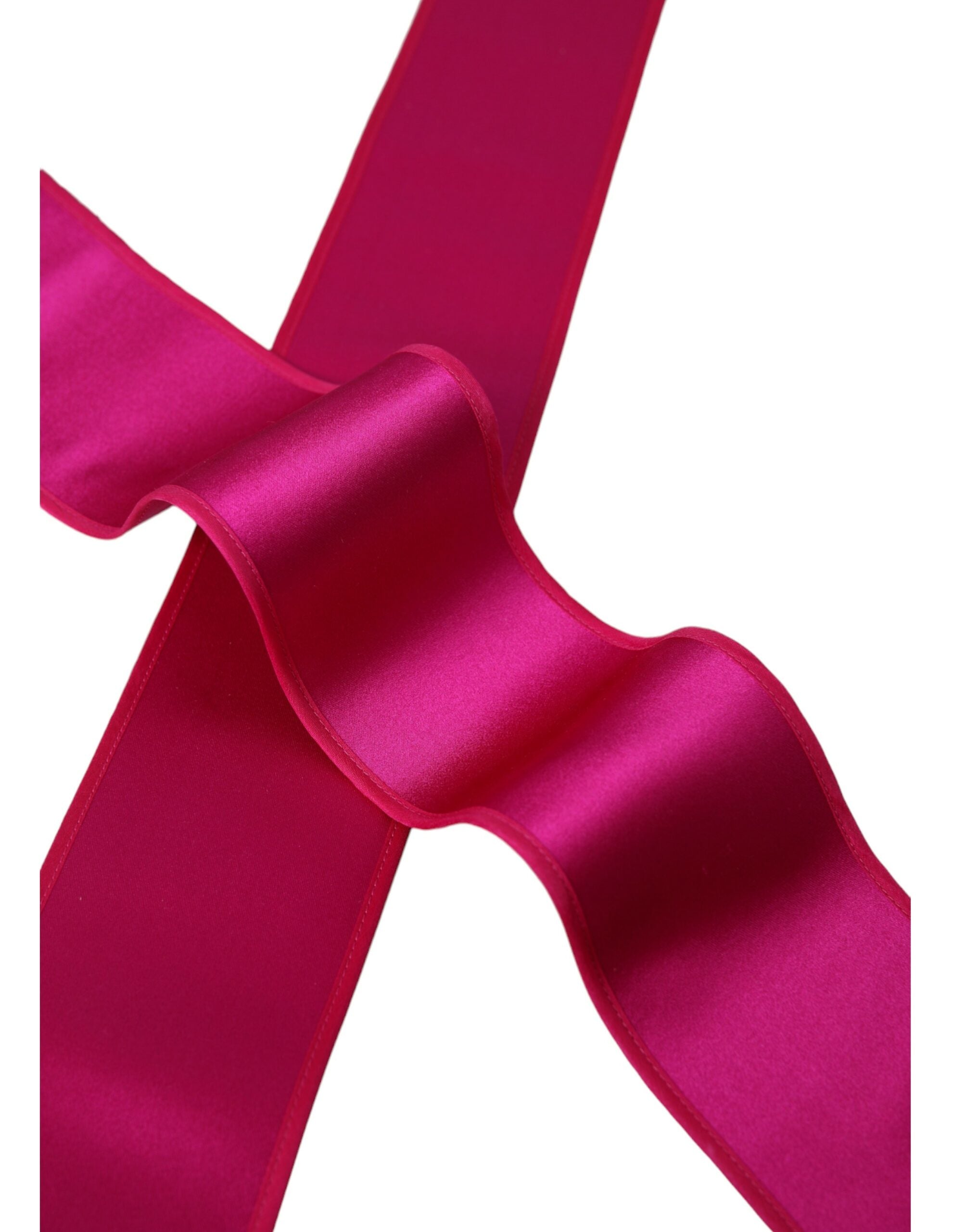 Dolce & Gabbana Silk Waist Women Fuchsia Pink Belt Glam Steals