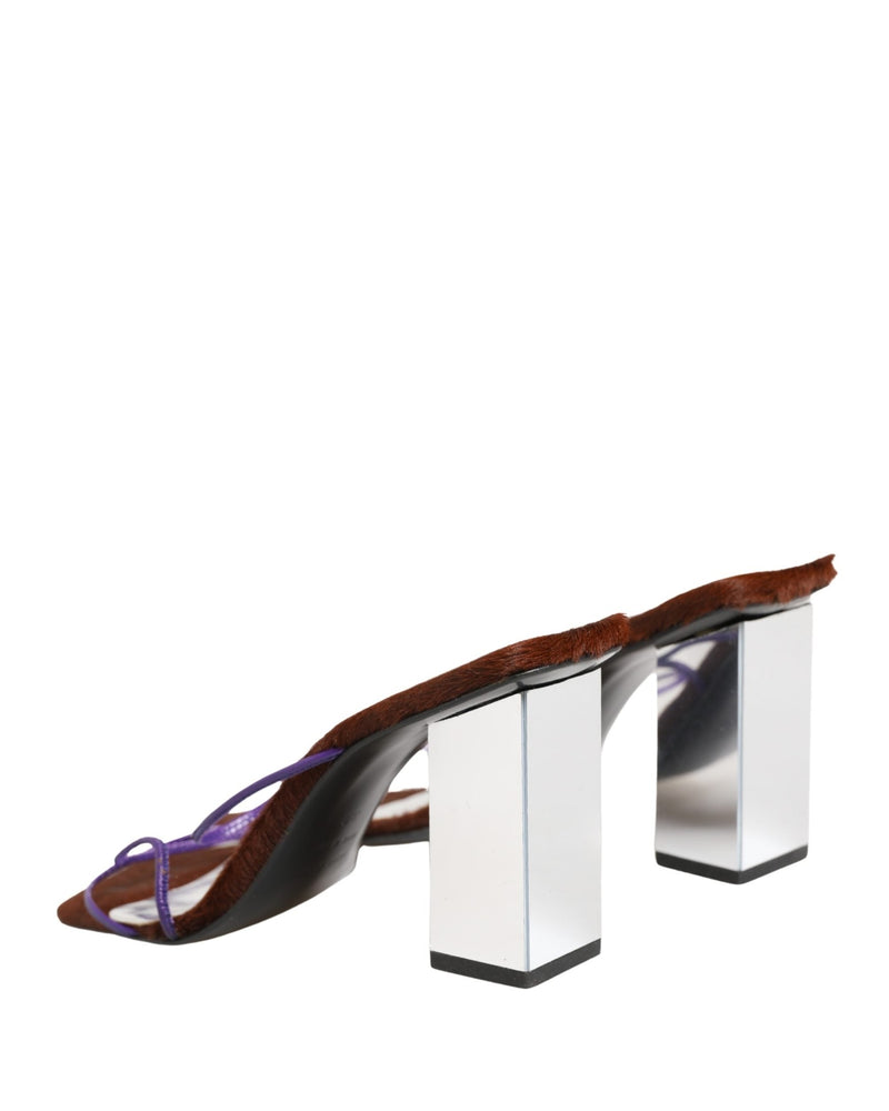 Dolce & Gabbana Silver Block Heels Glam Steals