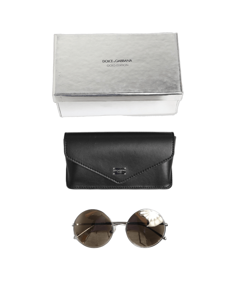 Dolce & Silver Gabbana Dg2215k Metal Round Shades Eyewear Sunglasses Glam Steals
