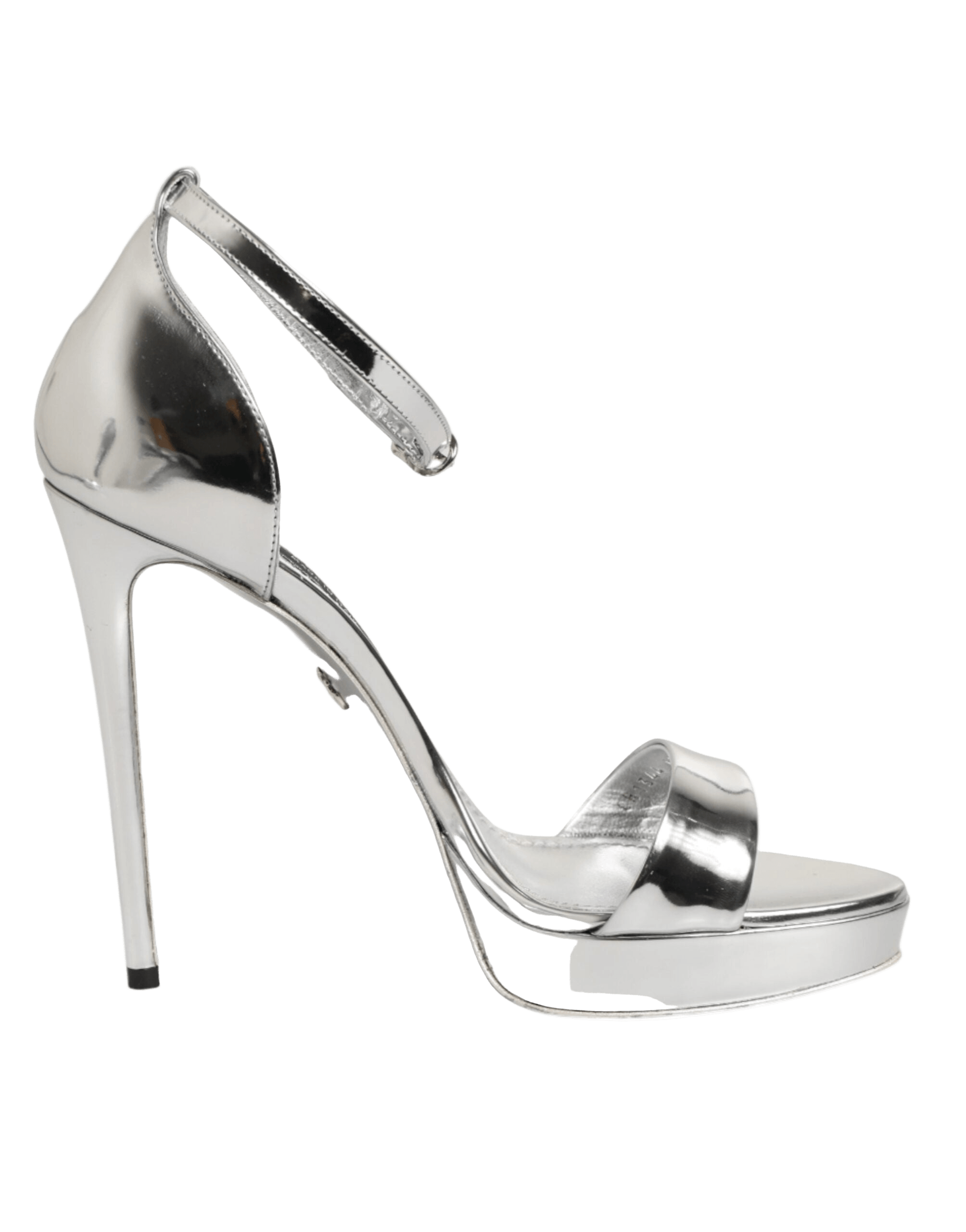 Dolce & Gabbana Silver Leather Platform Keira Sandals Shoes Glam Steals