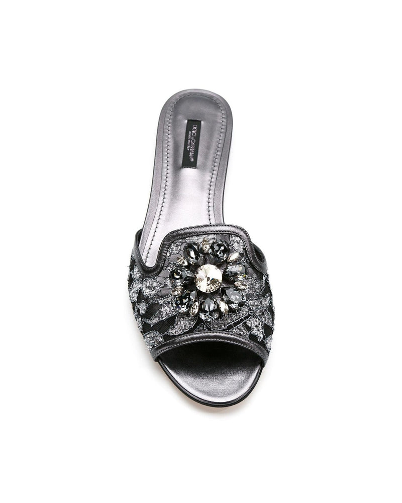 Dolce & Gabbana Silver Sandals Glam Steals