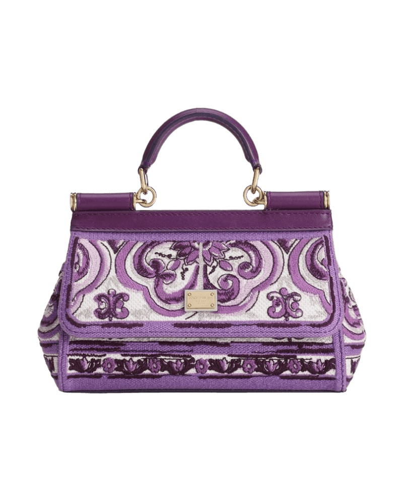 Dolce & Gabbana Small Sicily Handbag With Maiolica Embroidery Glam Steals