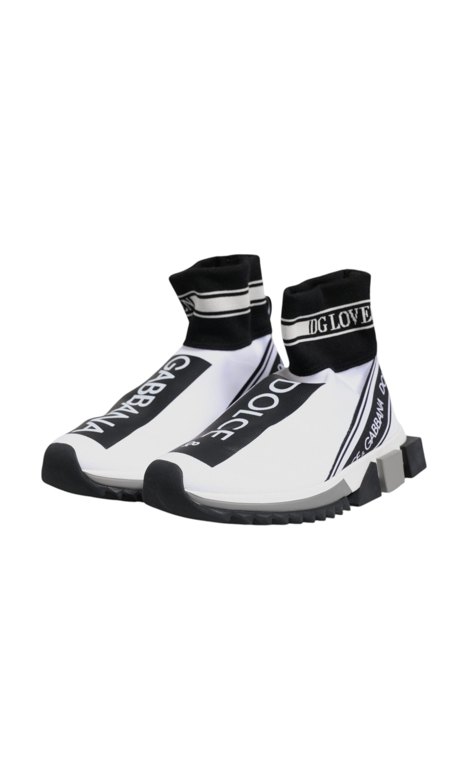 Dolce & Gabbana Sorrento Socks Sneakers Black Shoes Glam Steals