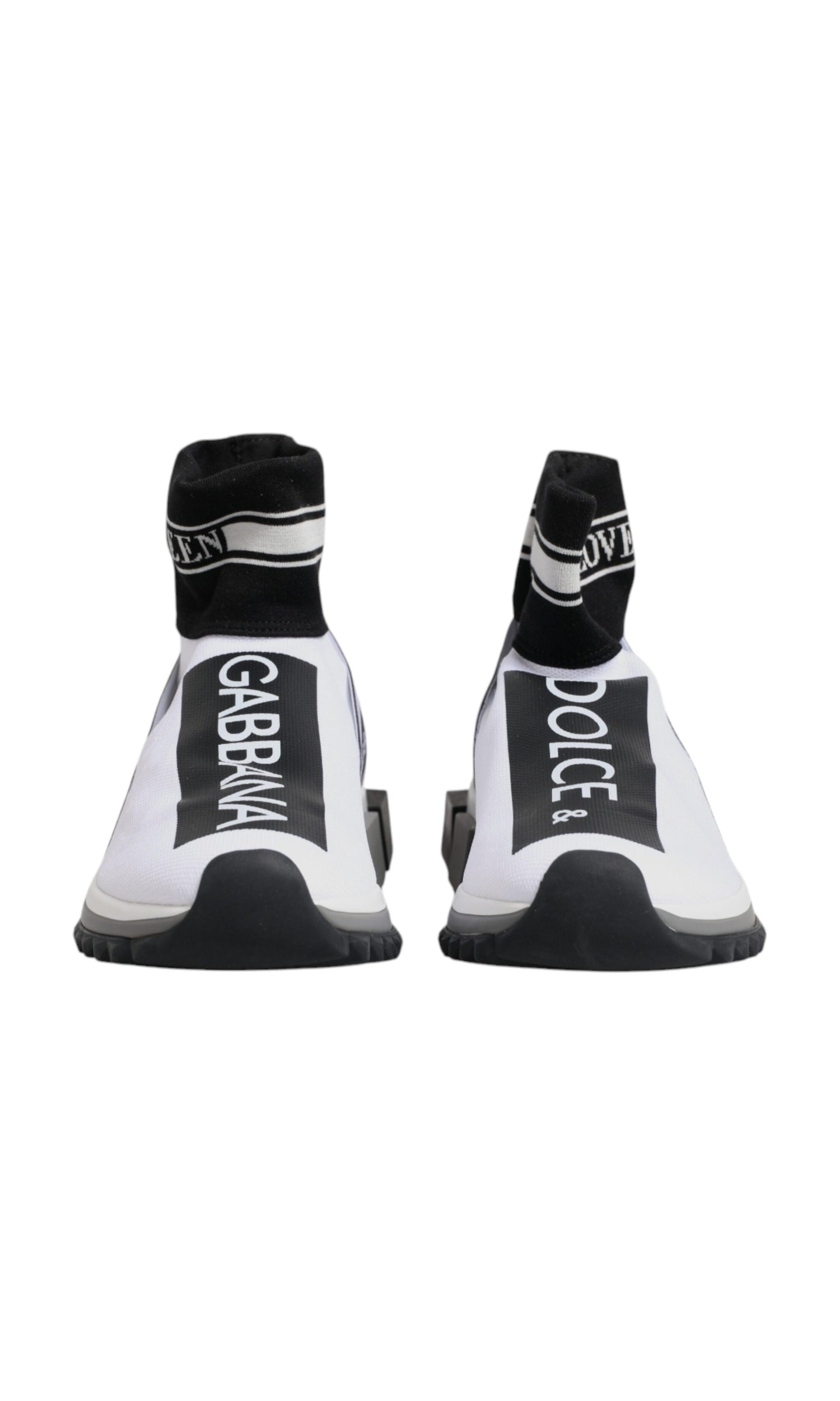 Dolce & Gabbana Sorrento Socks Sneakers Black Shoes Glam Steals