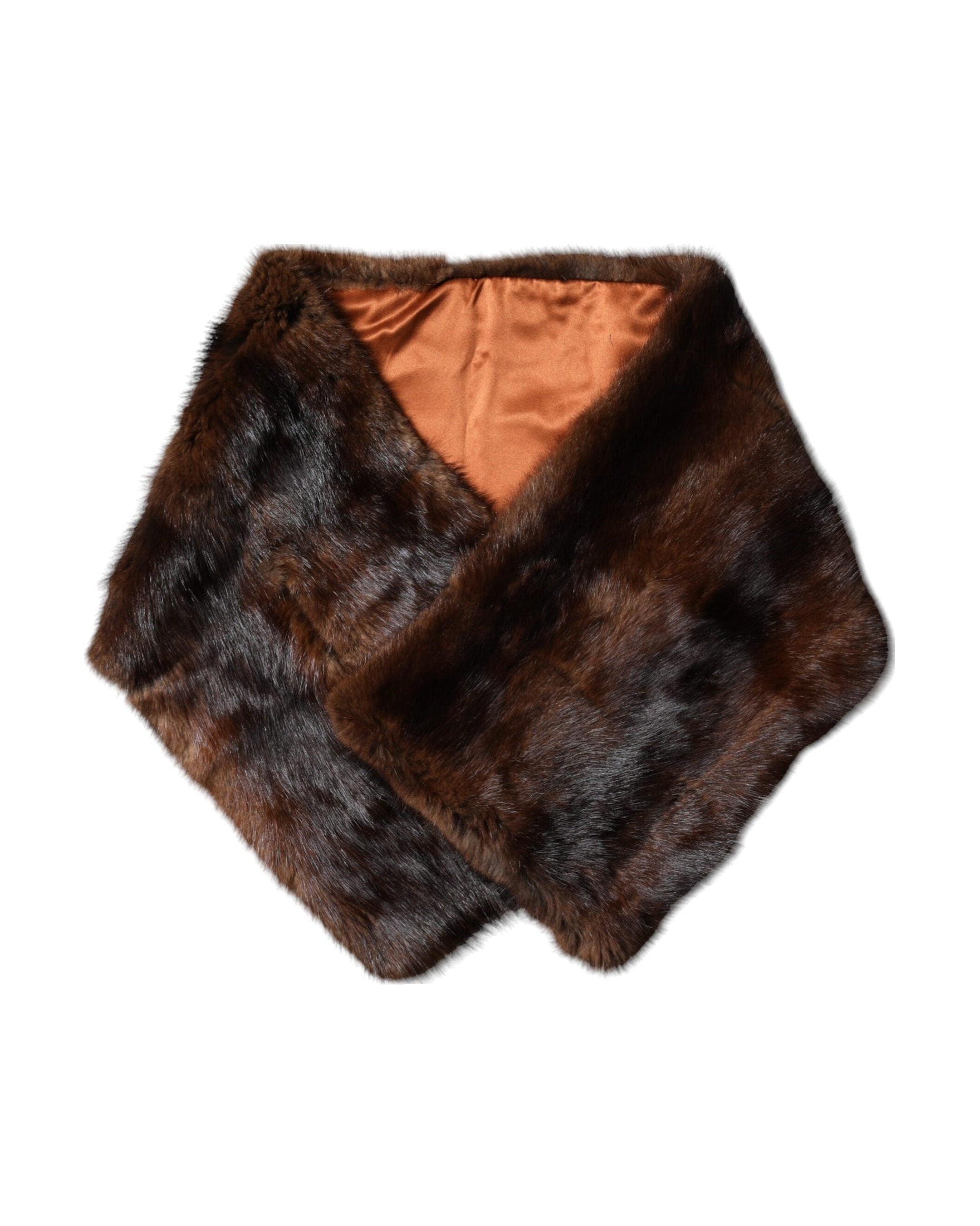 Dolce & Gabbana Stripe Fur Shawl Wrap Brown Scarf Glam Steals