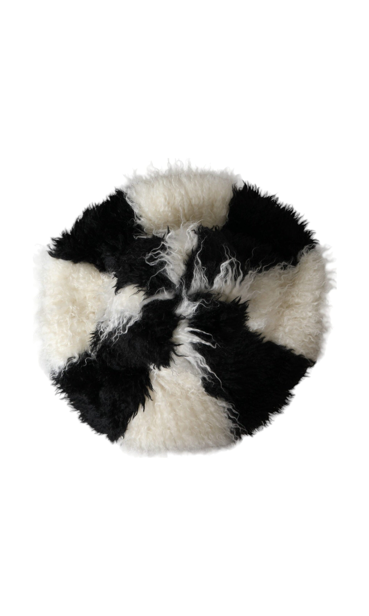 Dolce & Gabbana Stripes Mohair Fur Bucket Black White Hat Glam Steals