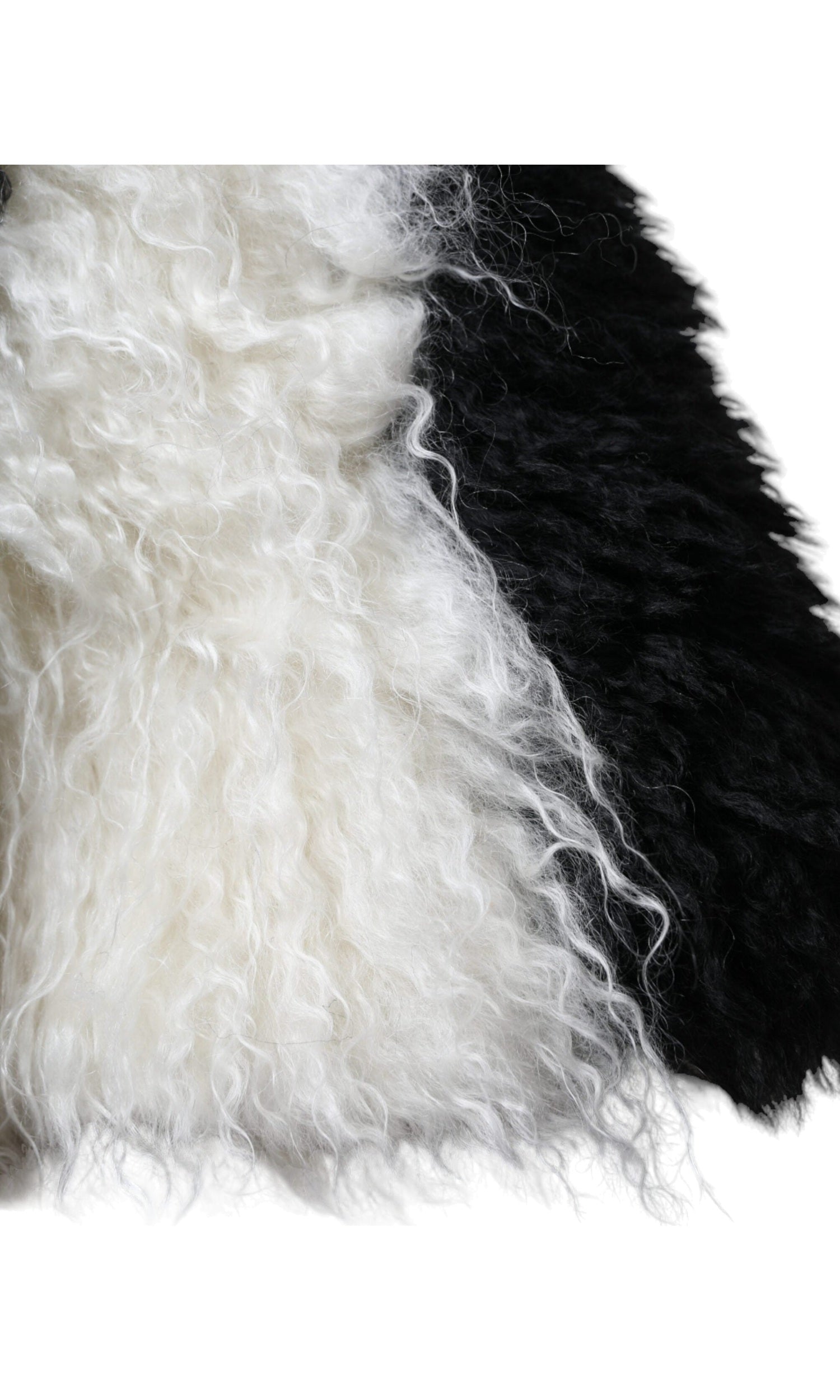 Dolce & Gabbana Stripes Mohair Fur Bucket Black White Hat Glam Steals