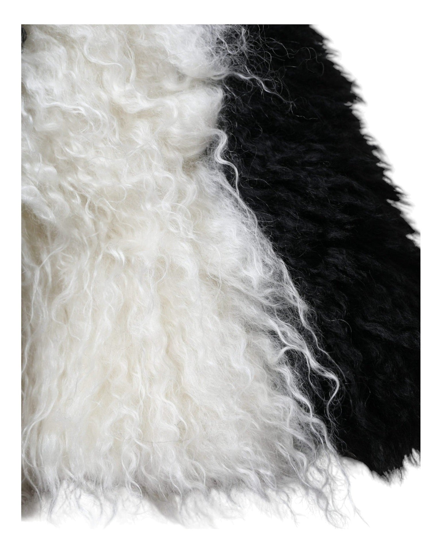 Dolce & Gabbana Stripes Mohair Fur Bucket Black White Hat Glam Steals