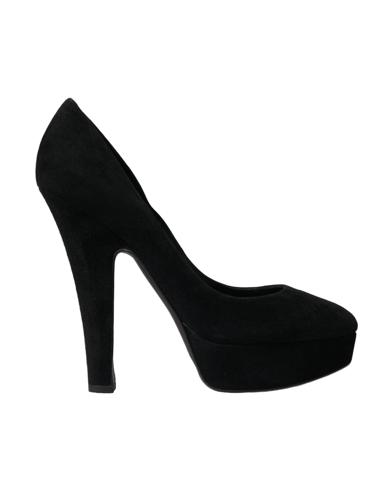 Dolce & Gabbana Black Suede Heeled Pumps Sophistication Heels