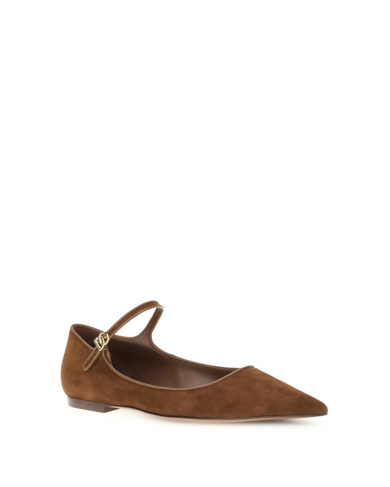 Dolce & Gabbana Suede and Nappa Leather Ballerinas Glam Steals