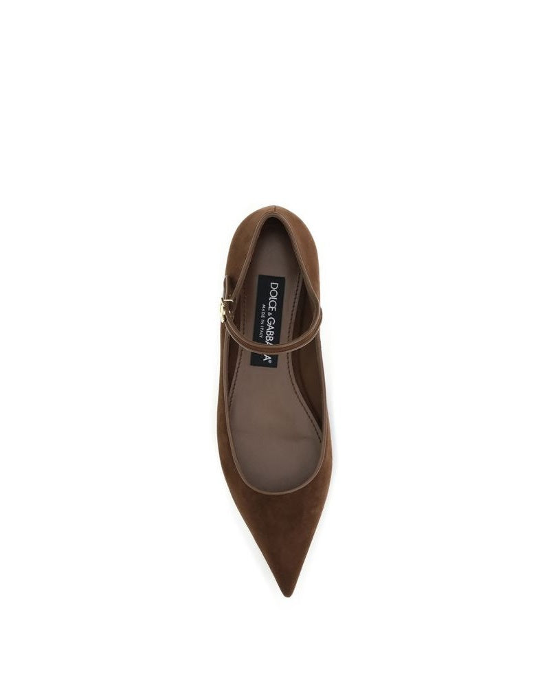 Dolce & Gabbana Suede and Nappa Leather Ballerinas Glam Steals