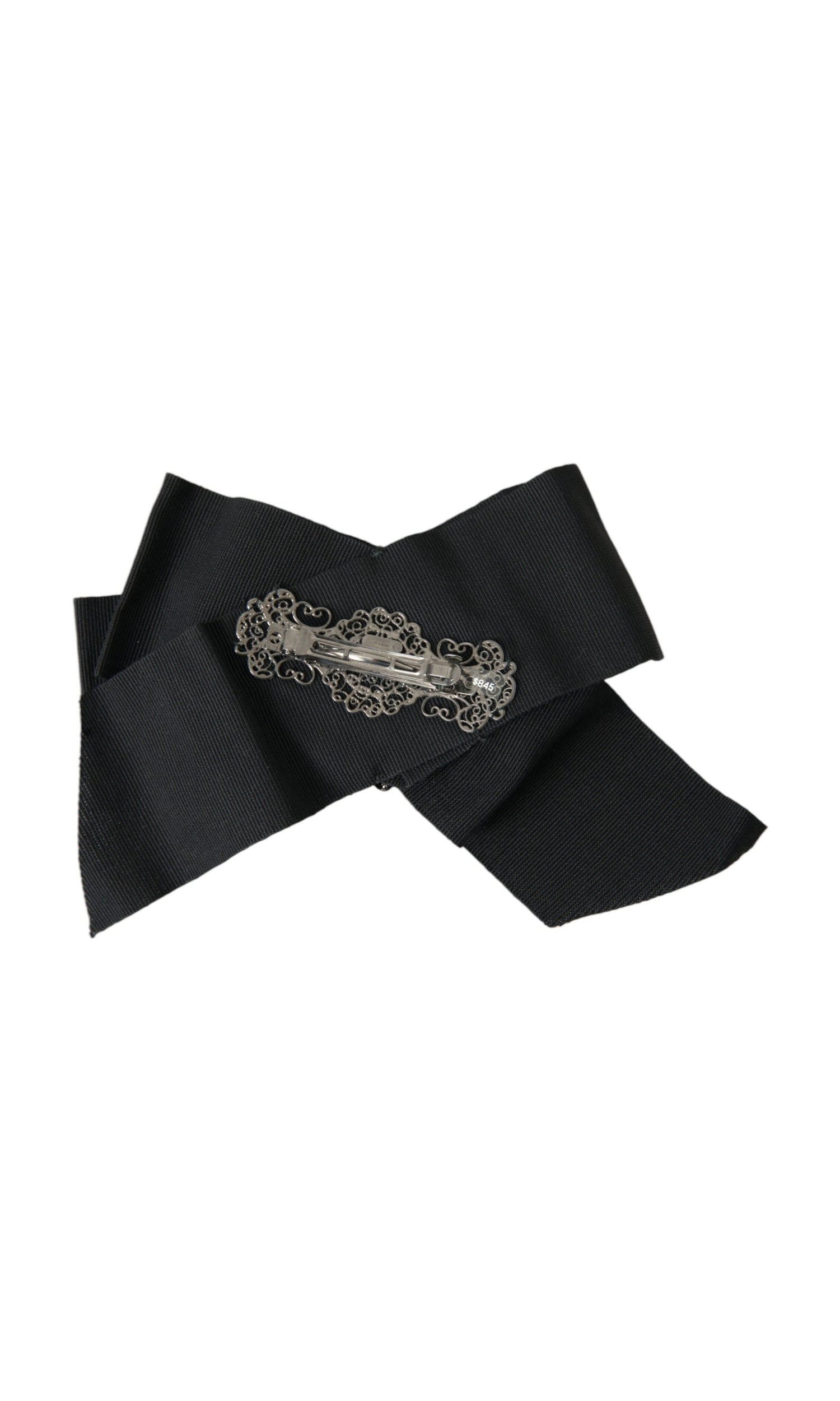 Dolce & Gabbana Swarovski Crystal Embellished Hair Black Clip Glam Steals