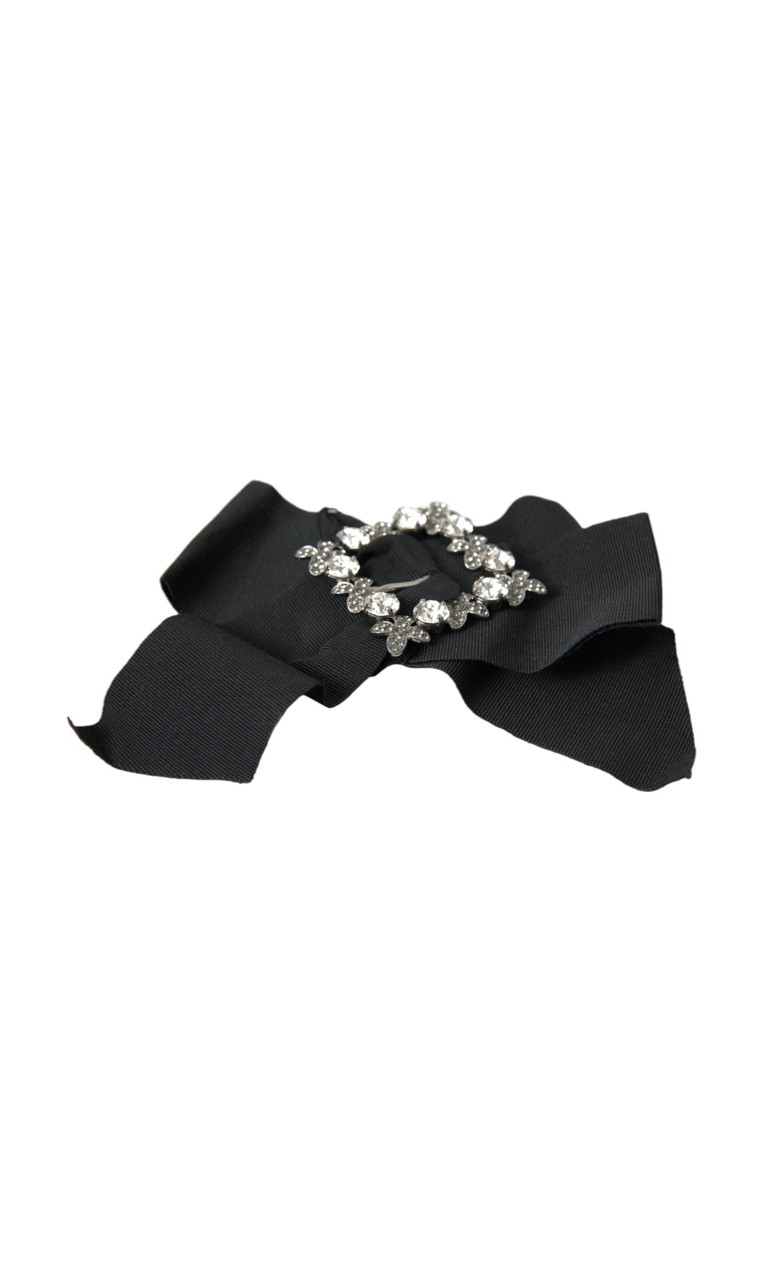 Dolce & Gabbana Swarovski Crystal Embellished Hair Black Clip Glam Steals