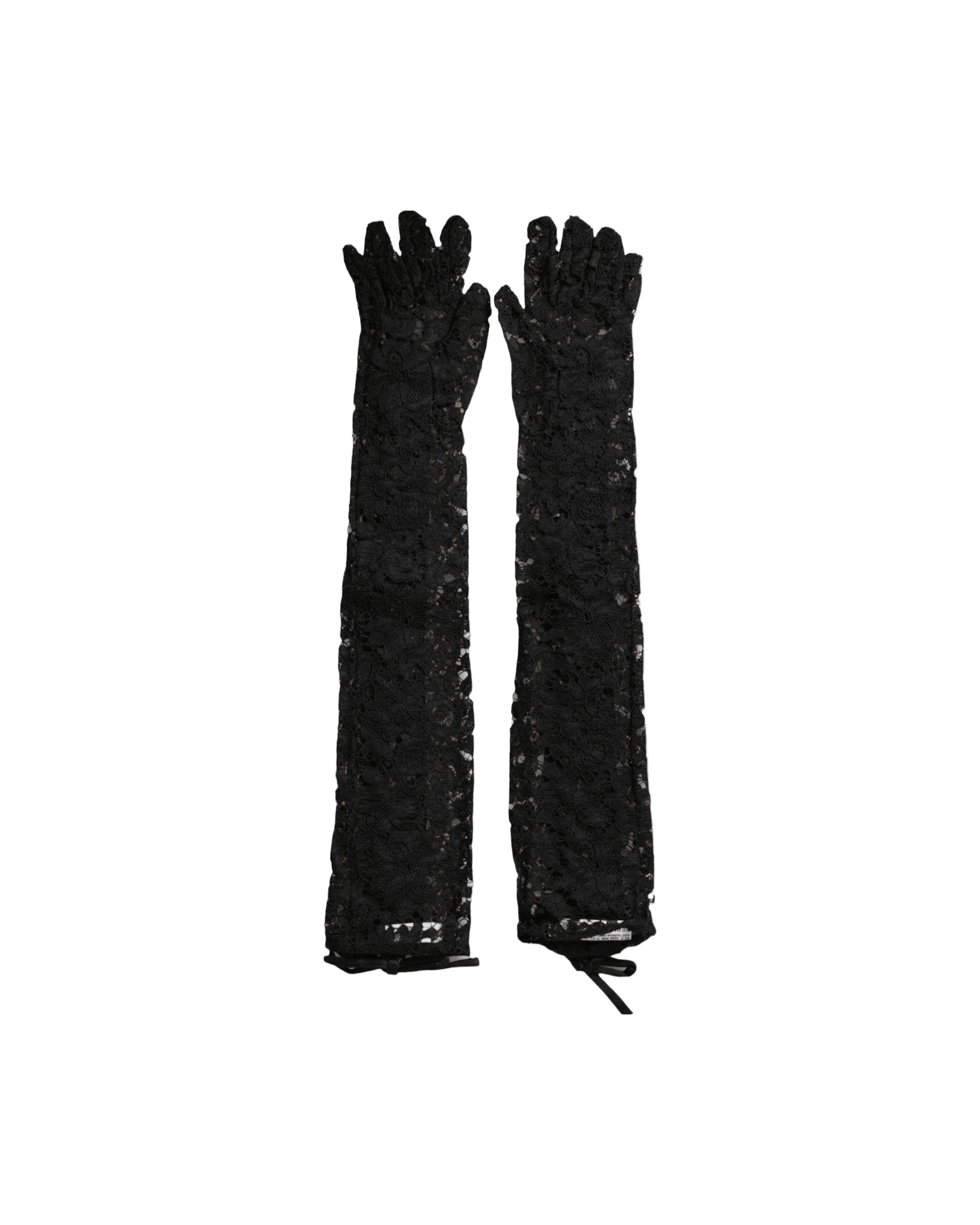 Dolce & Gabbana Taormina Lace Elbow Length Black Gloves Glam Steals