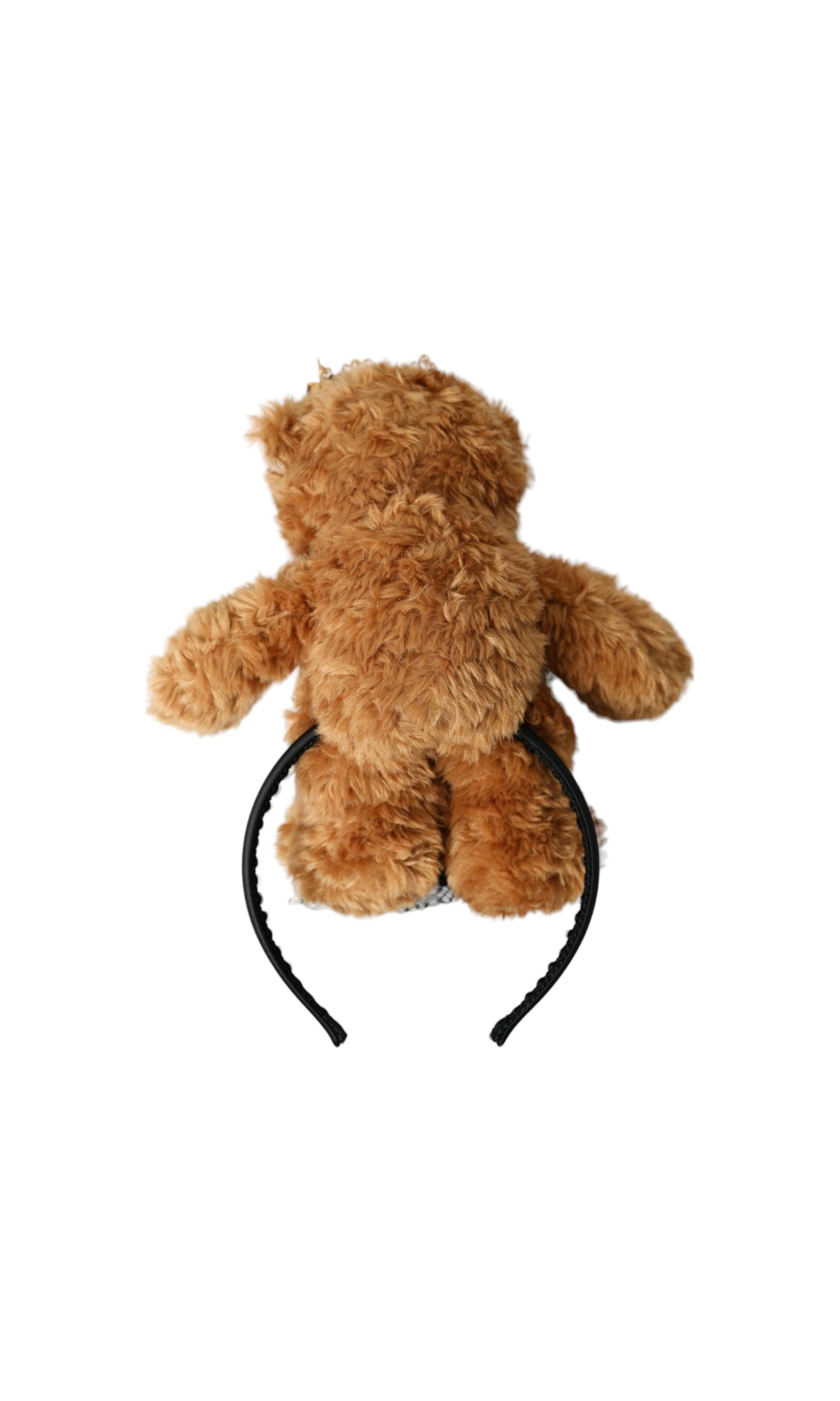 Dolce & Gabbana Teddy Bear Crystal Crown Hair Band Brown Gold Diadem Glam Steals