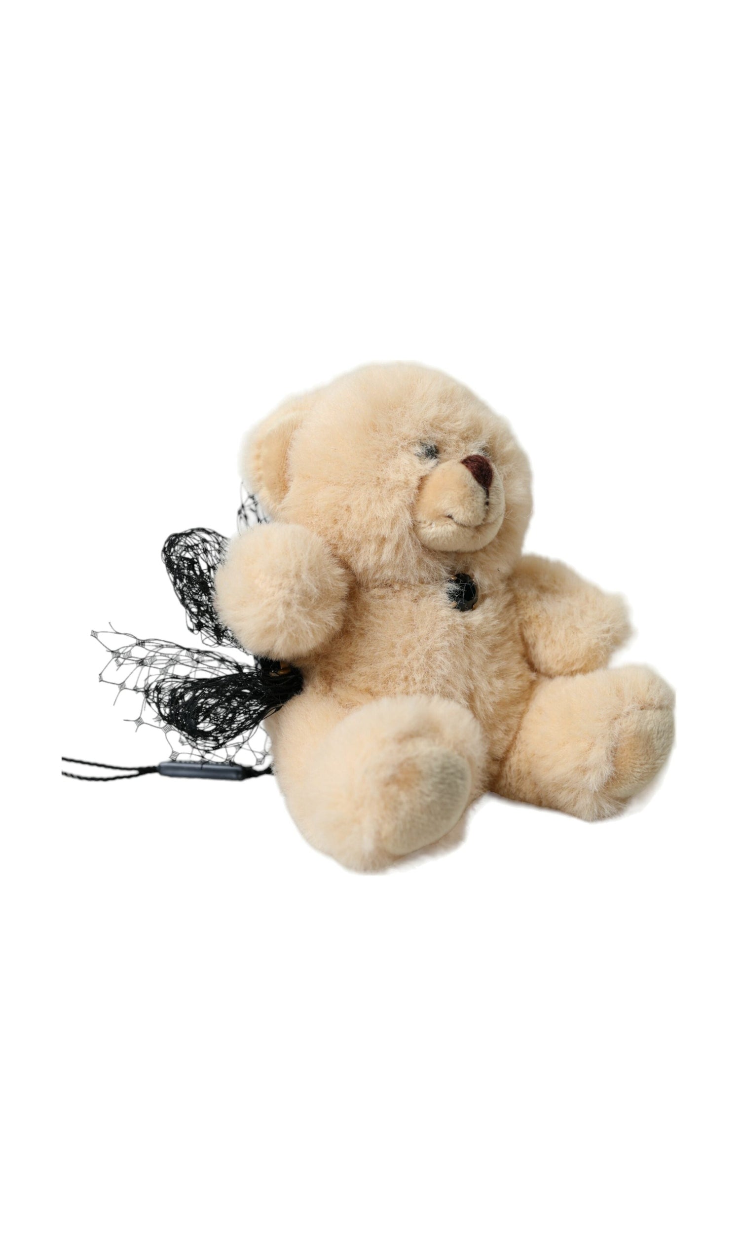 Dolce & Gabbana Teddy Bear Mesh Net Band Hair Beige Clip Glam Steals