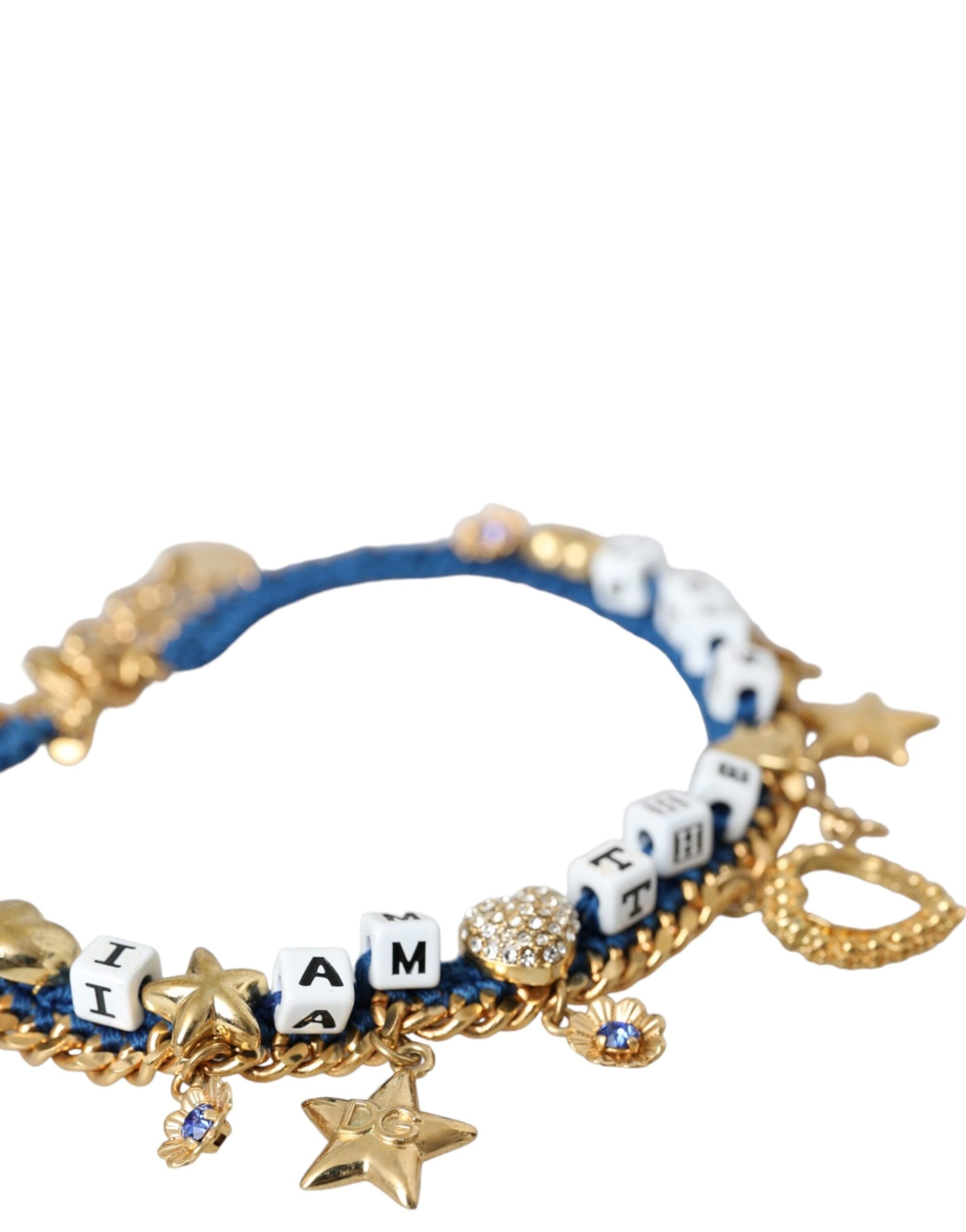 Dolce & Gabbana Tone Brass Chain Iam The Star Gold Bracelet Glam Steals