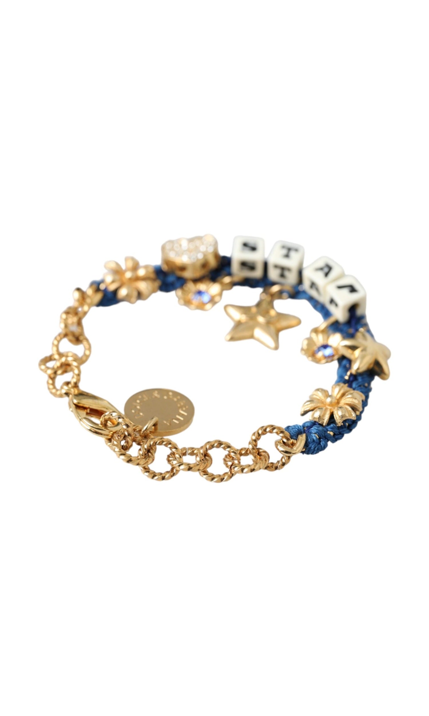 Dolce & Gabbana Tone Brass Chain Star Fashion Gold Bracelet Glam Steals
