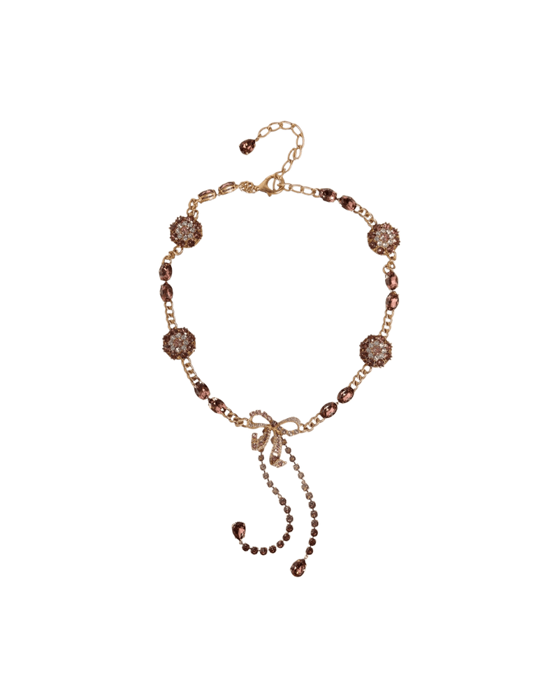 Dolce & Gold Gabbana Tone Brass Crystal Embellished Waist Chain Belt Glam Steals