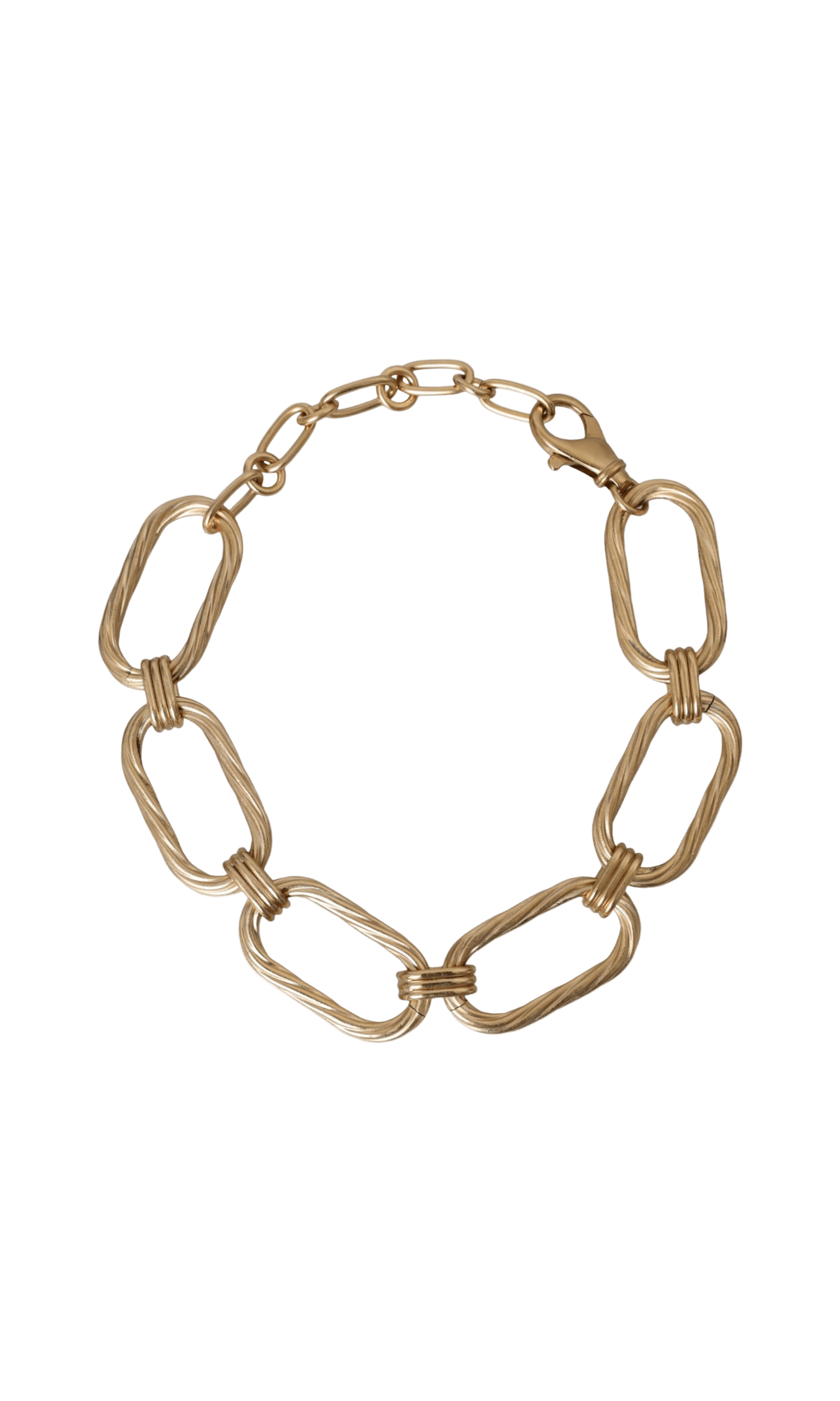 Dolce & Gabbana Tone Brass Large Link Chain Jewelry Gold Necklace Glam Steals