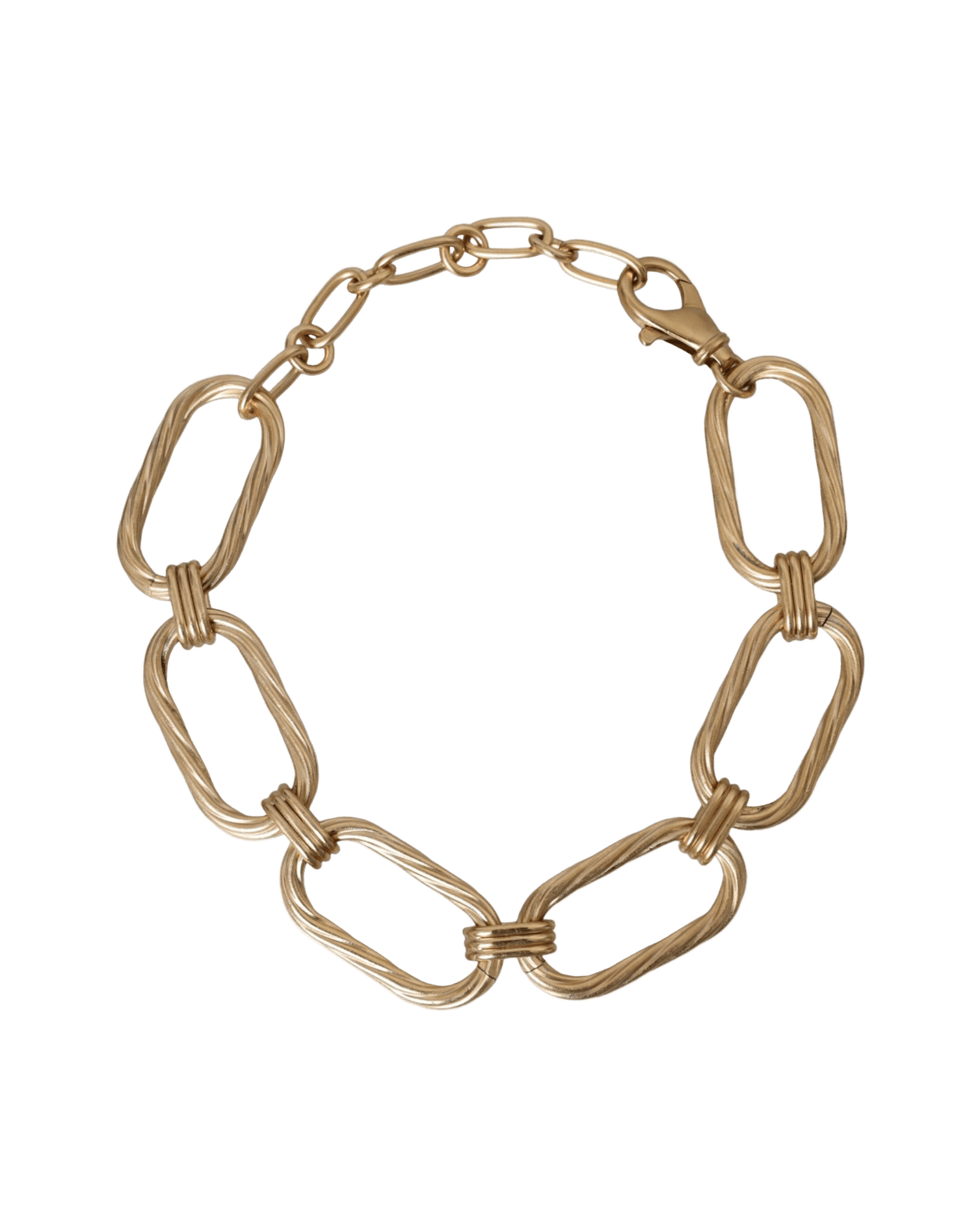 Dolce & Gabbana Tone Brass Large Link Chain Jewelry Gold Necklace Glam Steals