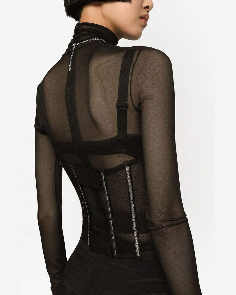 Dolce & Gabbana Tulle Corset Belt with Boning Glam Steals