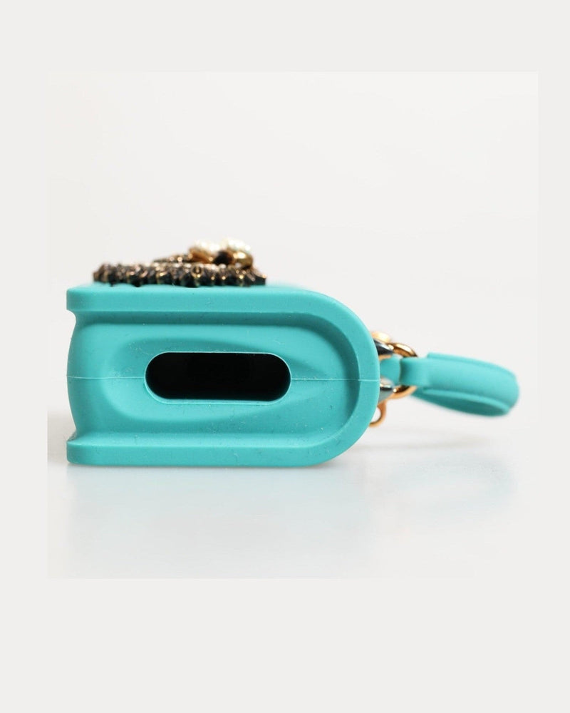 Dolce & Gabbana Turquoise Silicone Devotion Heart Cover Bag Airpods Case Glam Steals