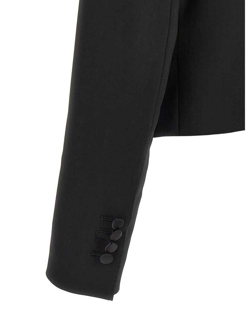 Dolce & Gabbana Tuxedo Crop Blazer Glam Steals