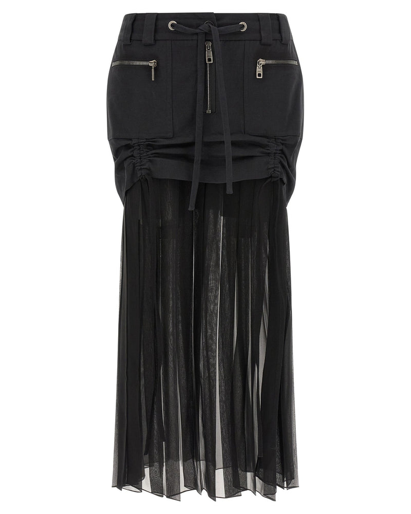 Dolce & Gabbana Twill Chiffon Skirt Glam Steals