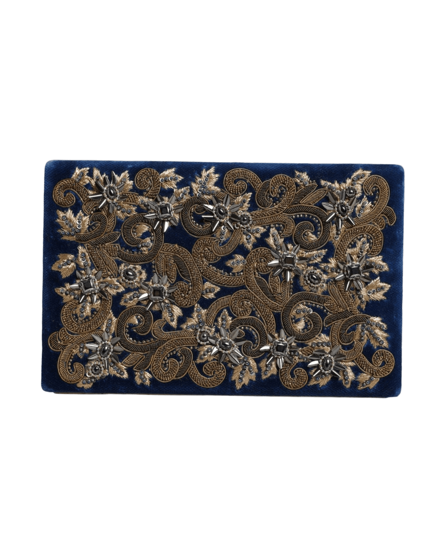 Dolce & Blue Gabbana Velvet Frame Clutch Evening Party Purse Bag Glam Steals