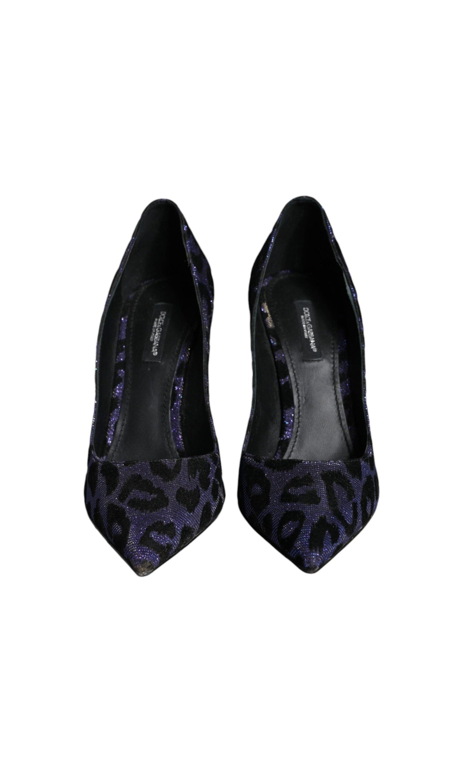 Dolce & Gabbana Violet Leopard Lurex High Heels Pumps Shoes Glam Steals