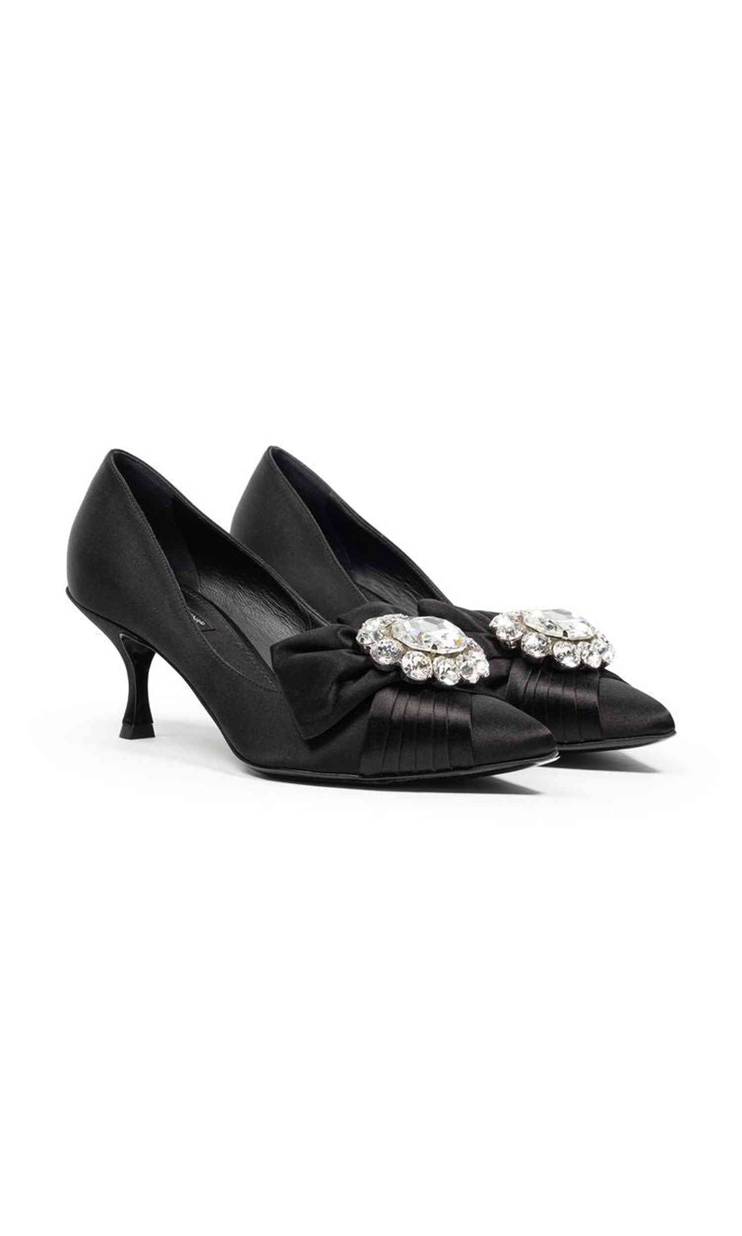Dolce & Gabbana Viscose Black Pump Glam Steals