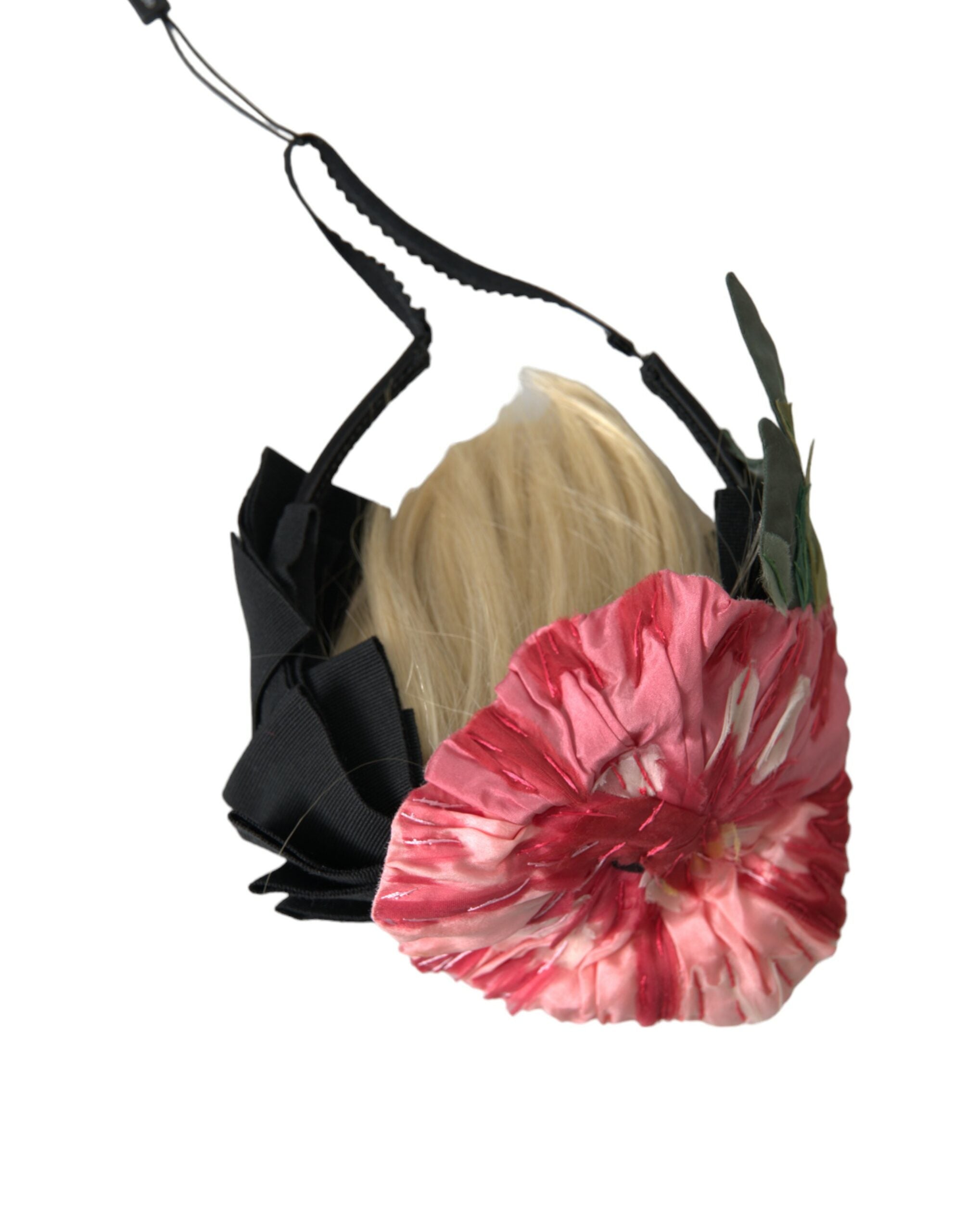 Dolce & Gabbana Viscose Hair Parrucchiera Headband Black White Diadem Glam Steals