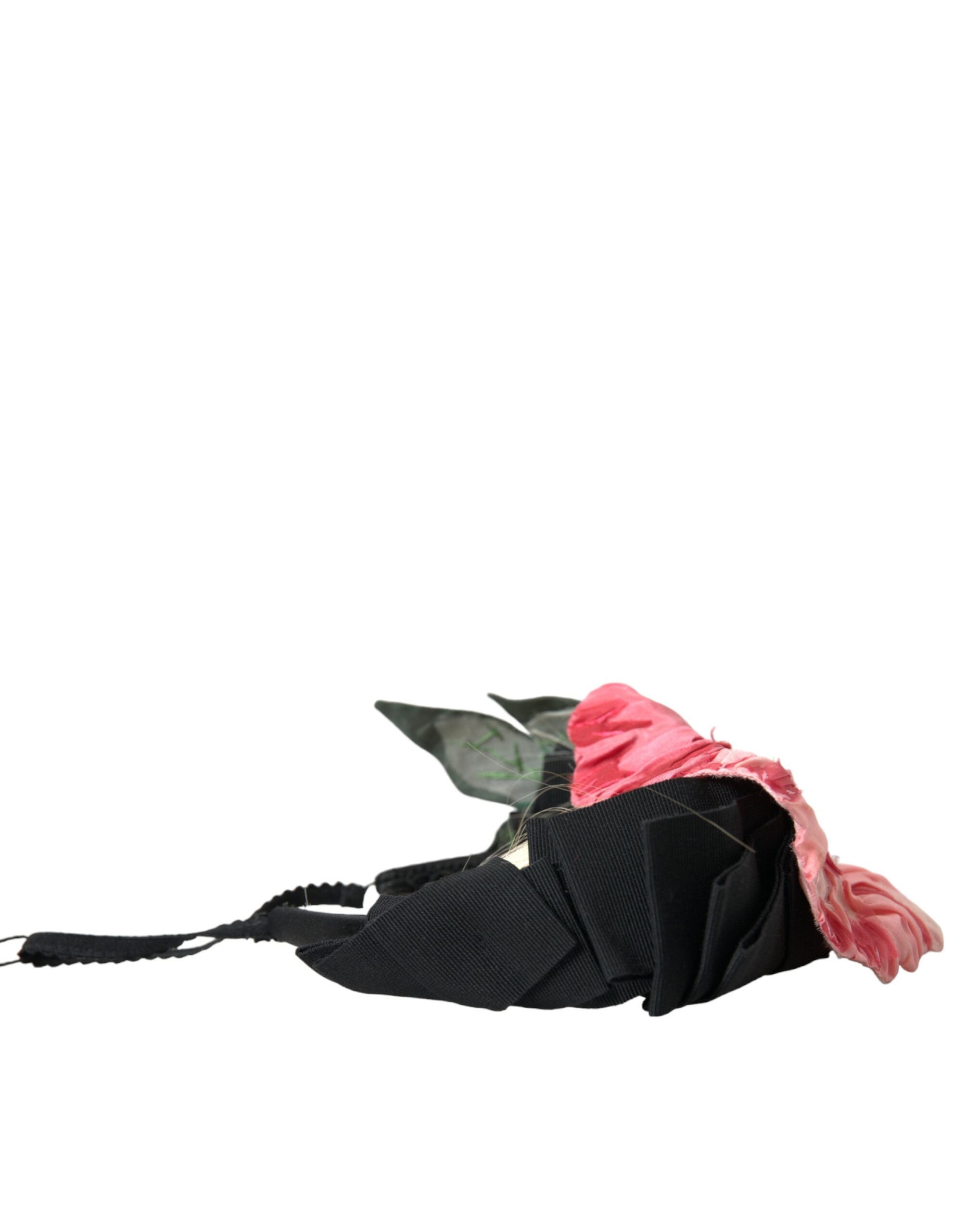 Dolce & Gabbana Viscose Hair Parrucchiera Headband Black White Diadem Glam Steals