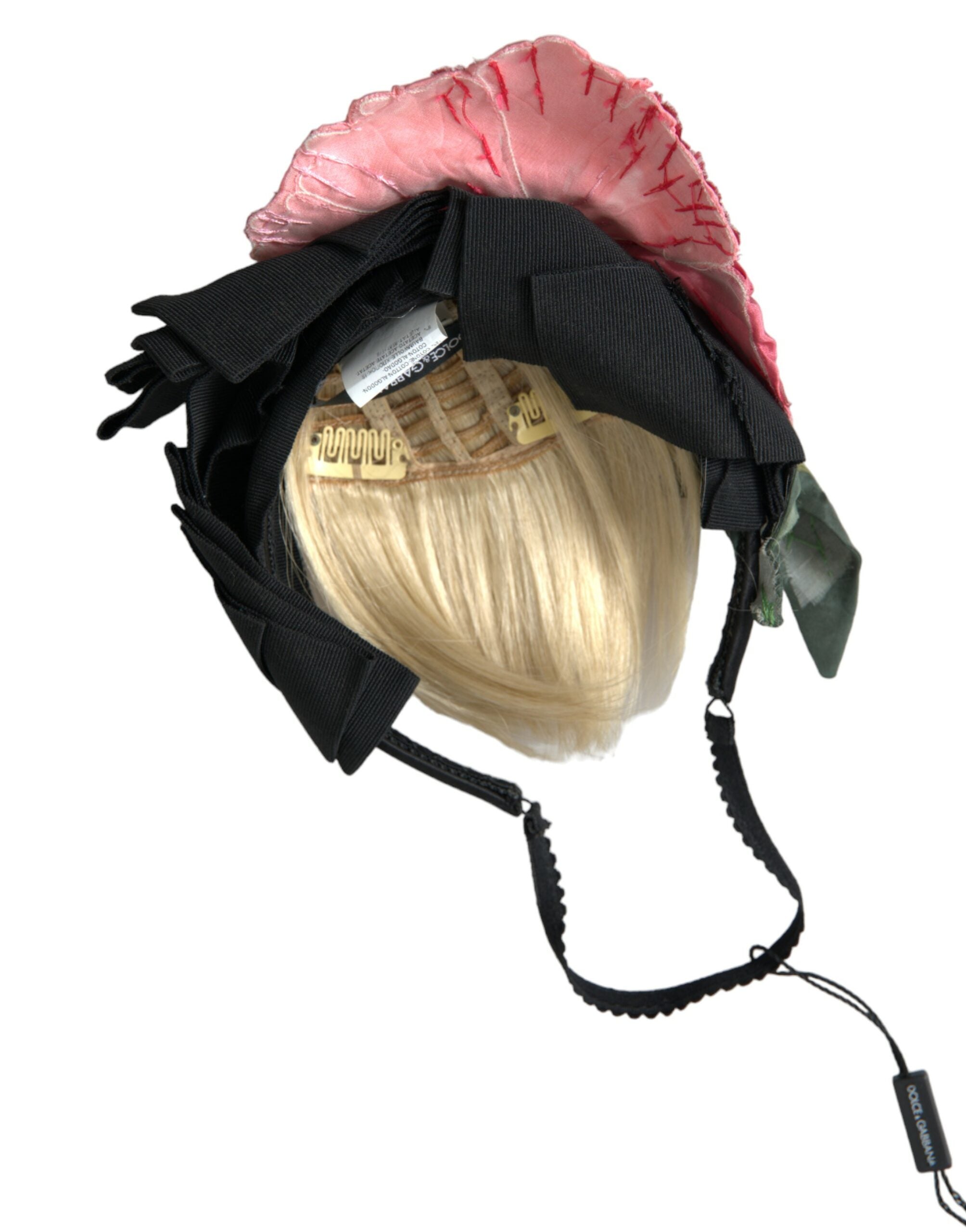 Dolce & Gabbana Viscose Hair Parrucchiera Headband Black White Diadem Glam Steals