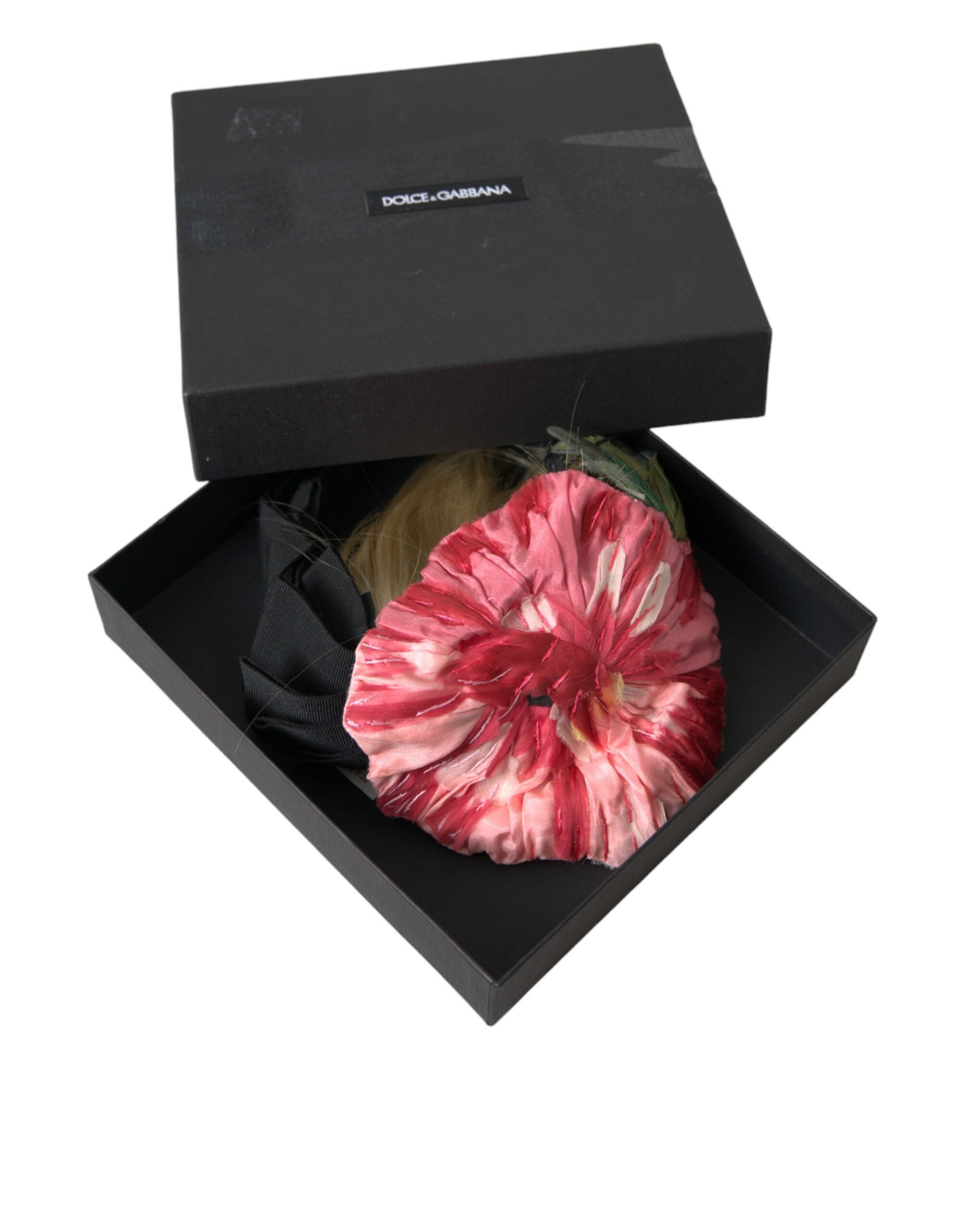 Dolce & Gabbana Viscose Hair Parrucchiera Headband Black White Diadem Glam Steals