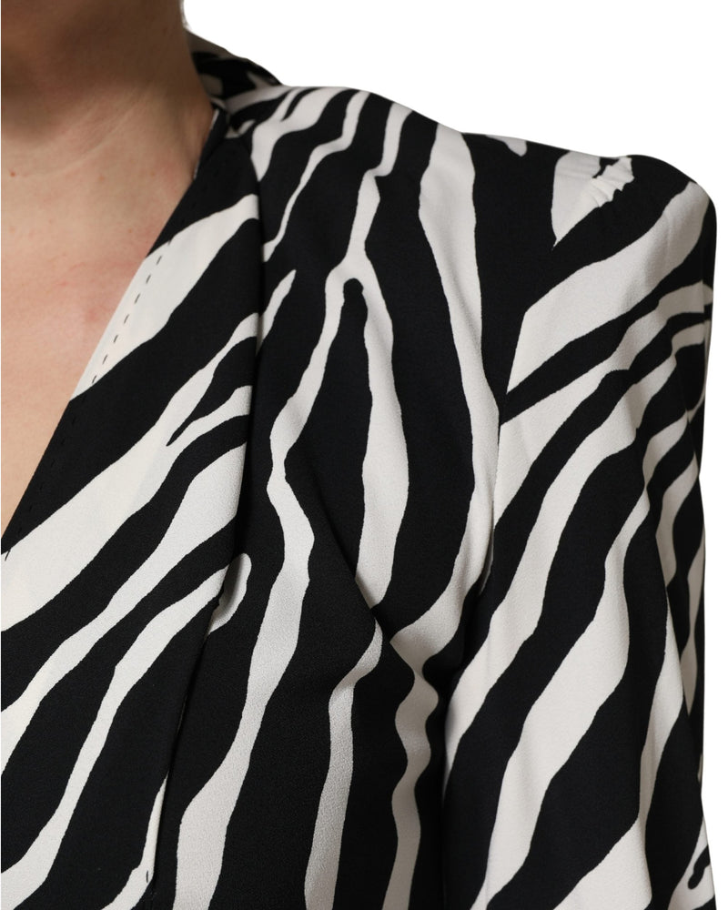Dolce & Gabbana Viscose Zebra Pattern Jumpsuit Glam Steals