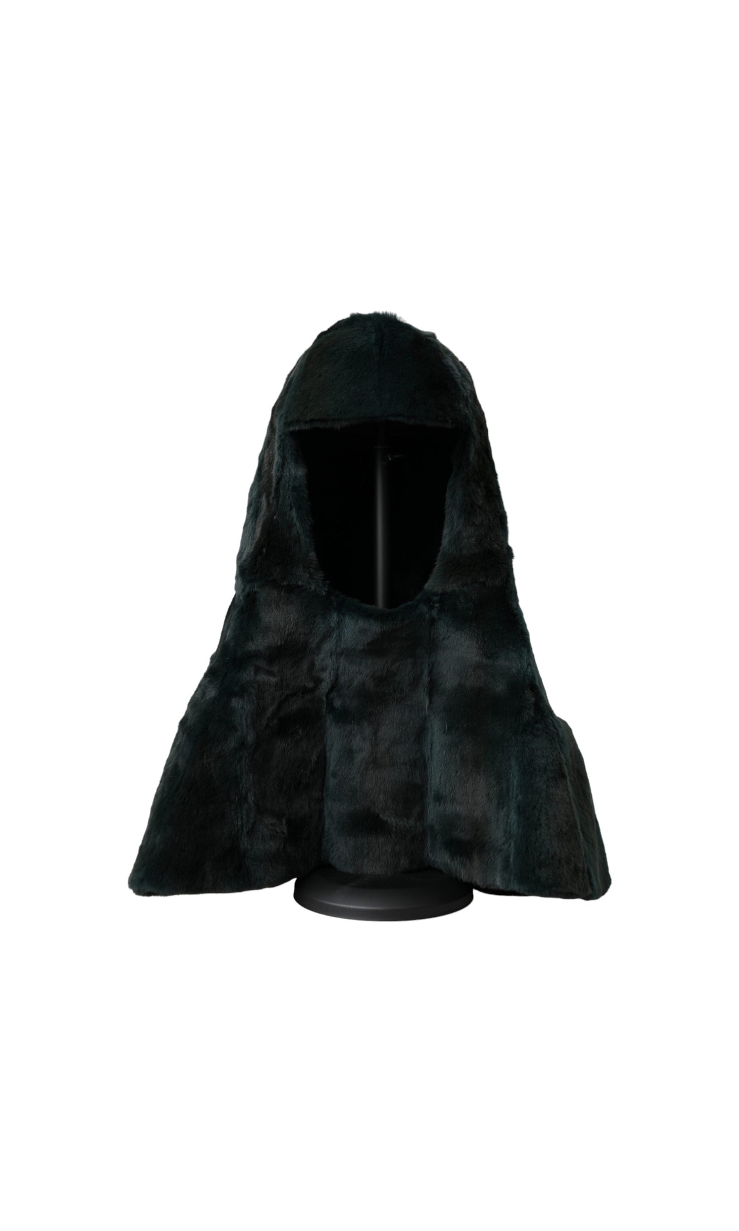 Dolce & Gabbana Weasel Fur Whole Head Wrap Black Hat Glam Steals