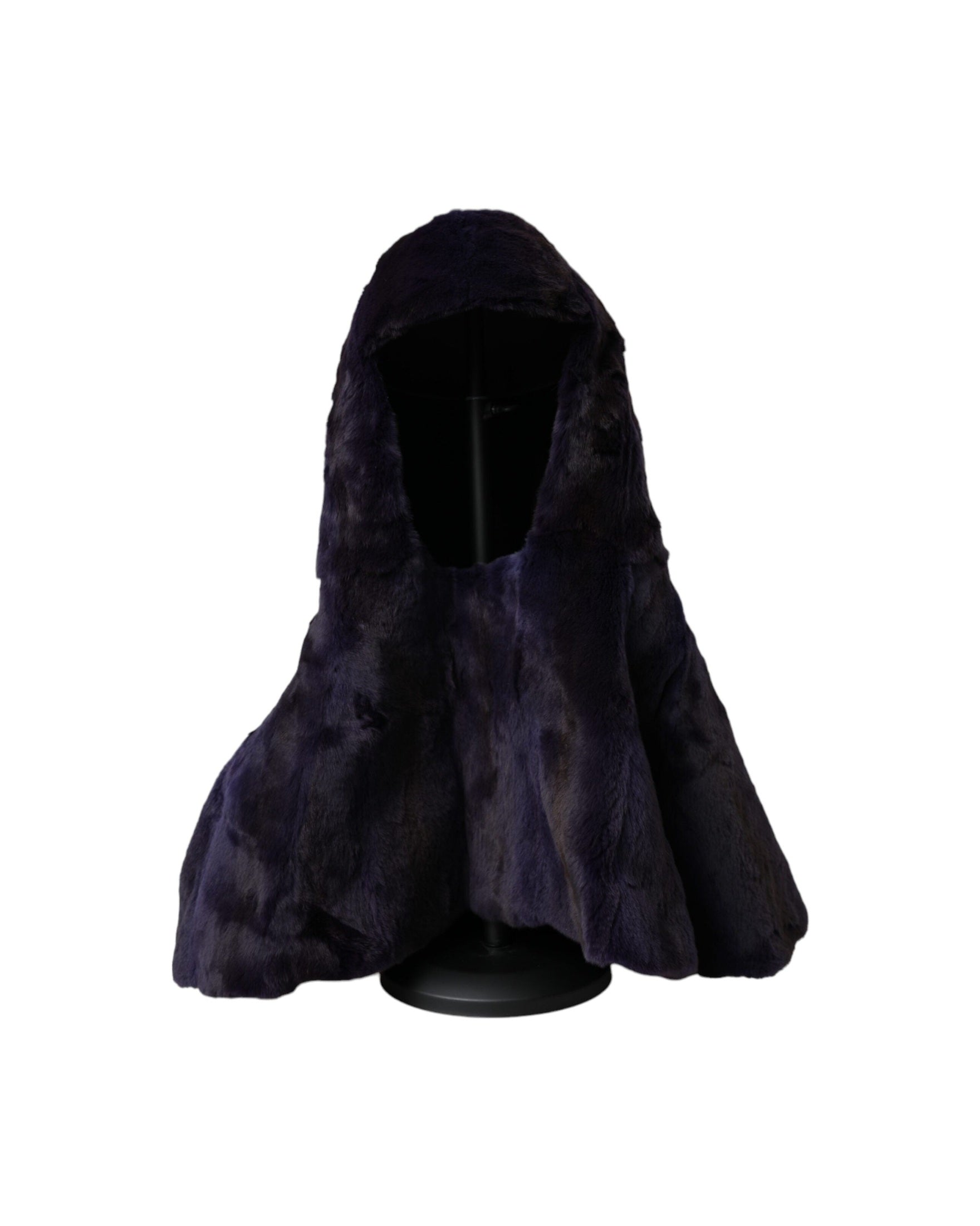 Dolce & Gabbana Weasel Fur Whole Head Wrap Black Hat Glam Steals