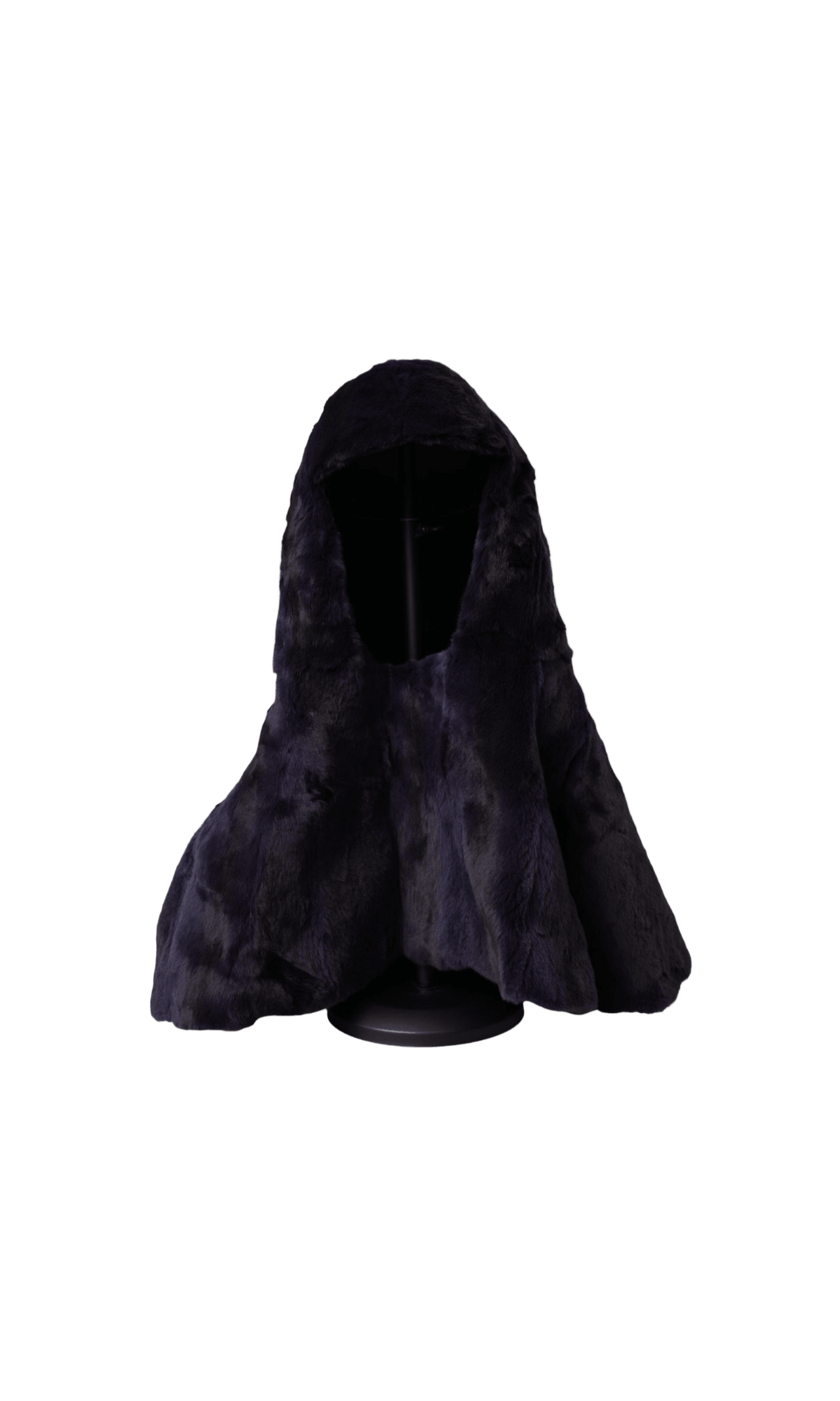 Dolce & Gabbana Weasel Fur Whole Head Wrap Black Hat Glam Steals