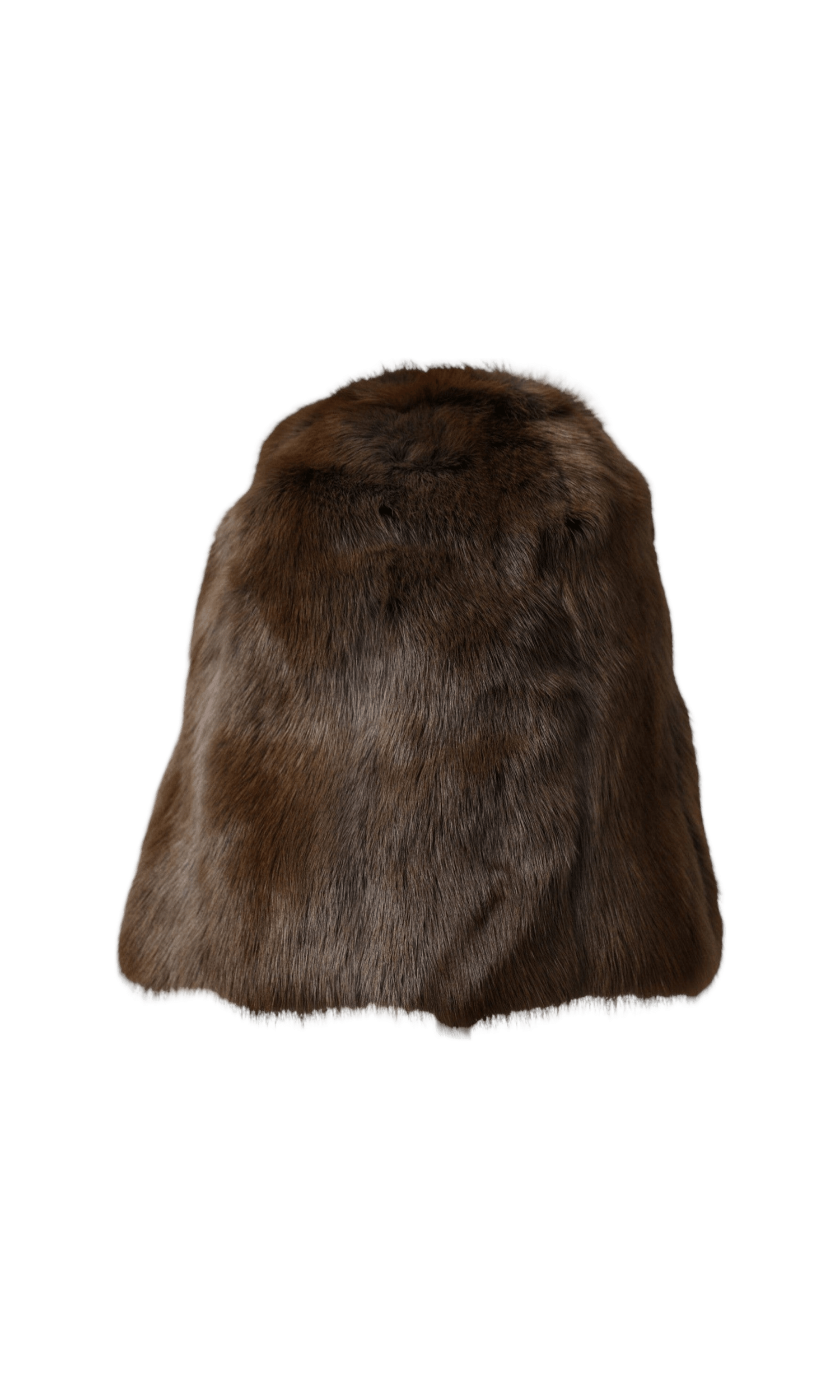 Dolce & Gabbana Weasel Fur Womens Cashmere Hat Brown Beanie Glam Steals