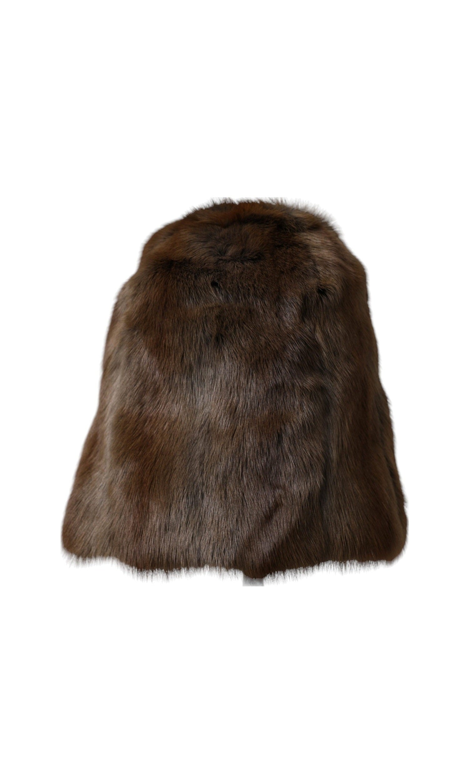 Dolce & Gabbana Weasel Fur Womens Cashmere Hat Brown Beanie Glam Steals