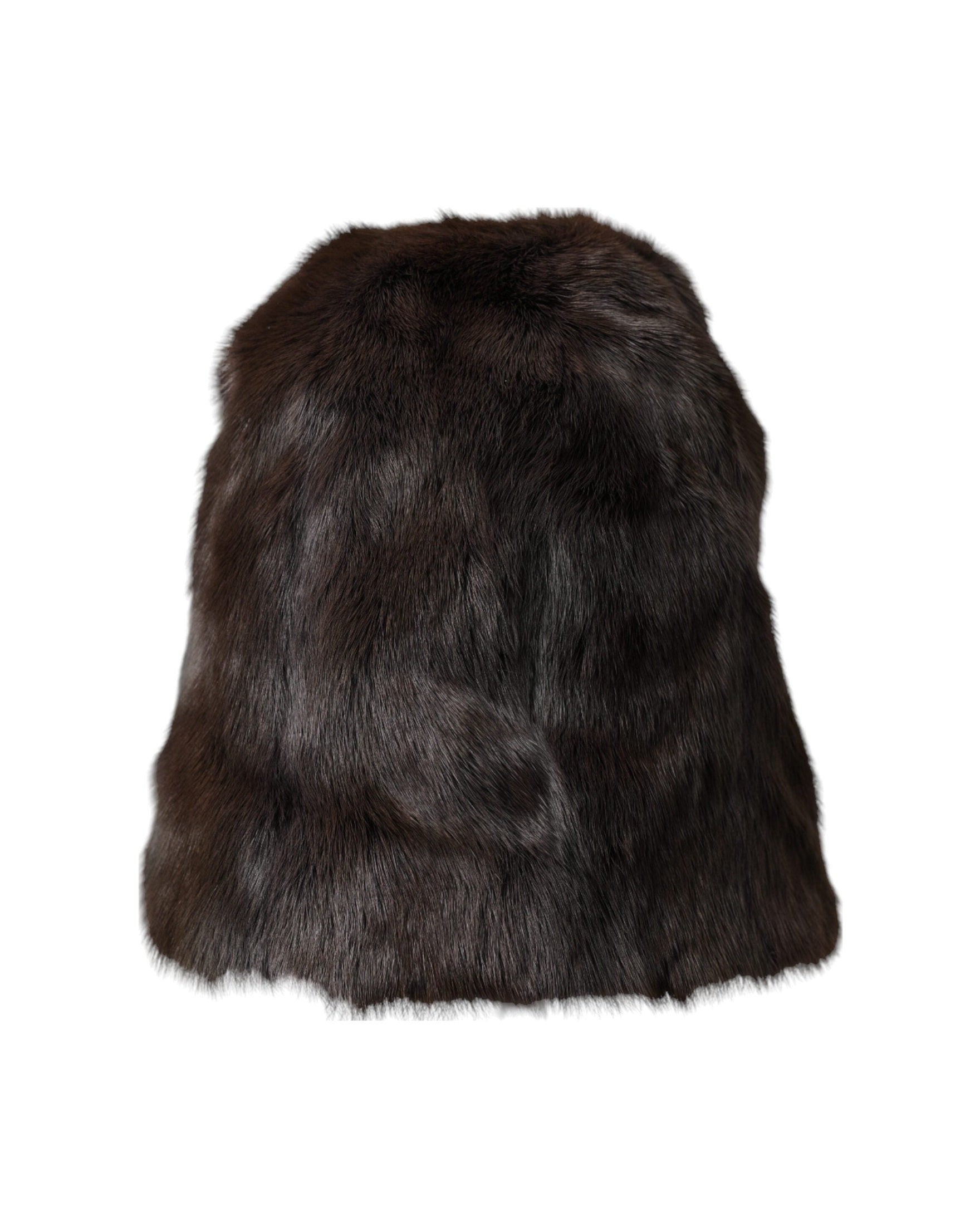 Dolce & Gabbana Weasel Fur Womens Cashmere Hat Brown Beanie Glam Steals