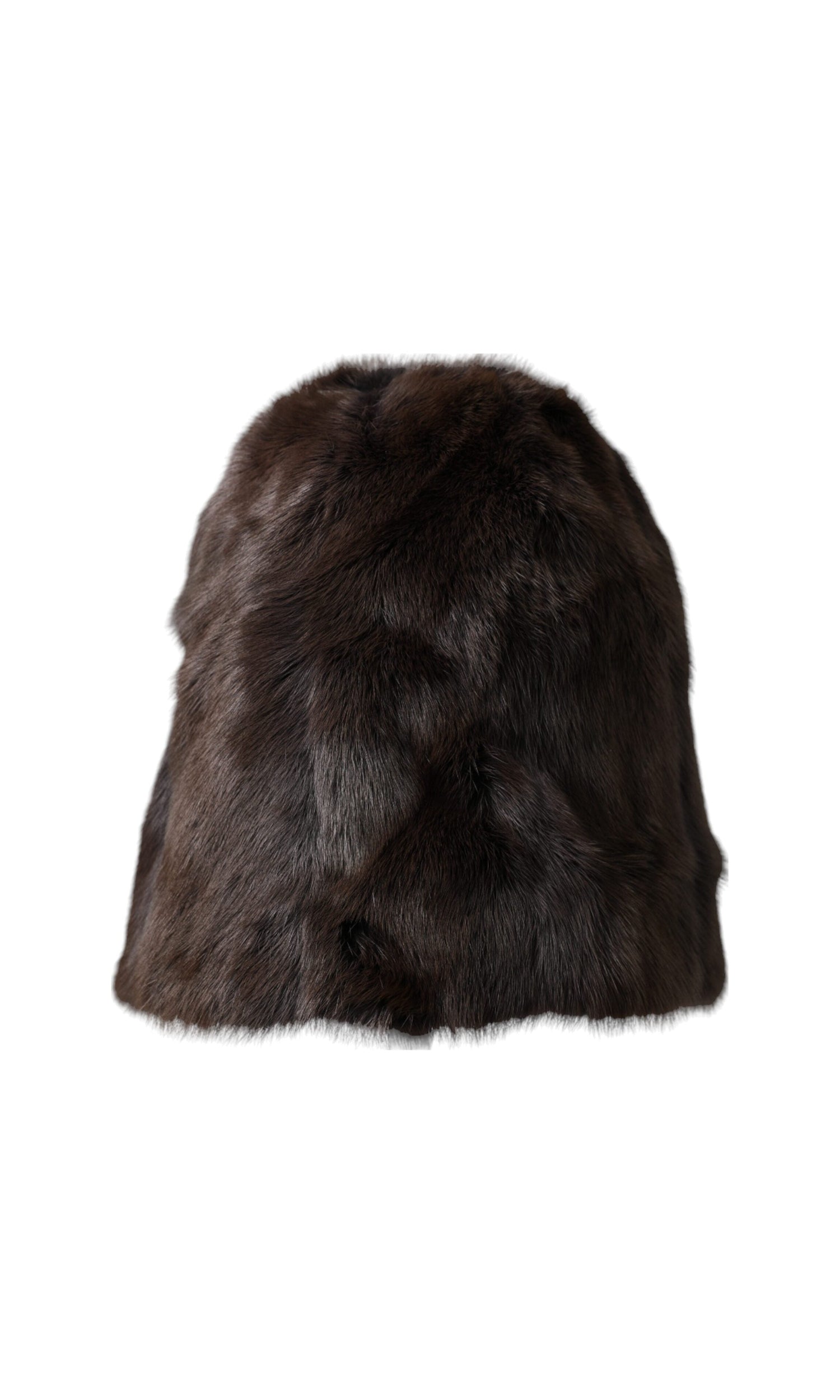 Dolce & Gabbana Weasel Fur Womens Cashmere Hat Brown Beanie Glam Steals